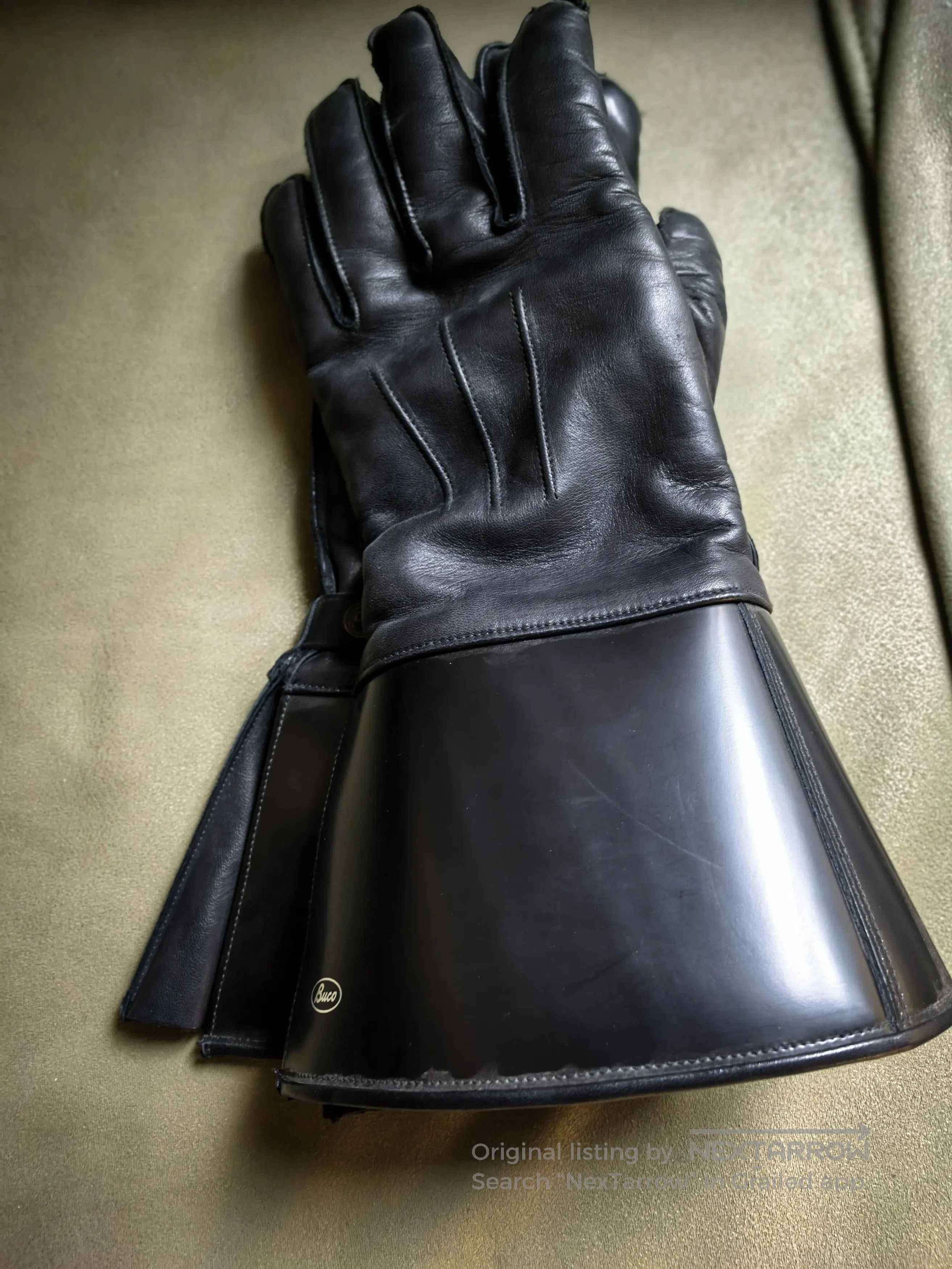 Buco BUCO Leather Biker Gloves with Fleece Lining. Size ONE SIZE - 4 Thumbnail