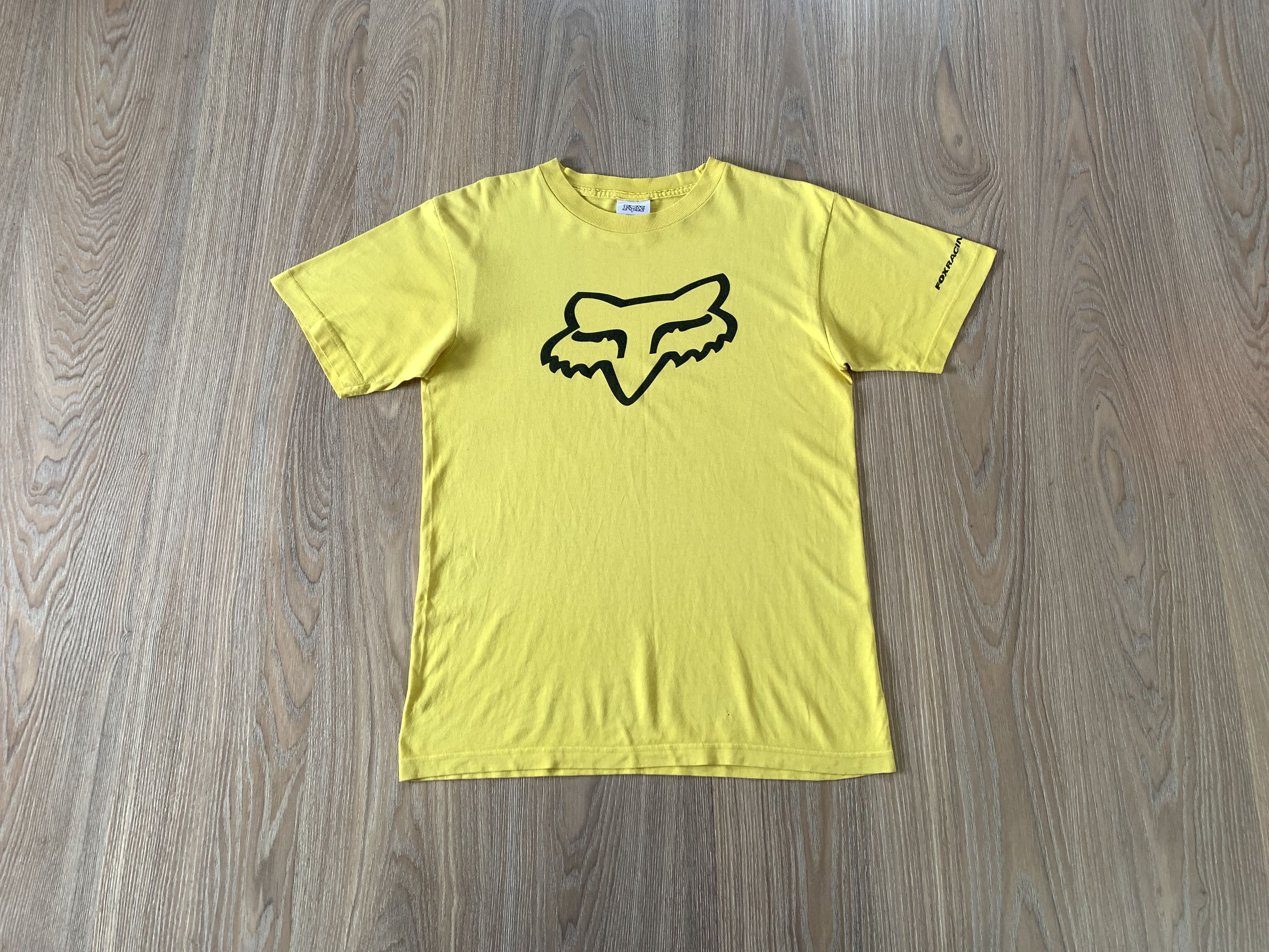 Fox Racing Vintage Fox Racing Yellow Cotton Print T Shirt Size US M / EU 48-50 / 2 - 1 Thumbnail
