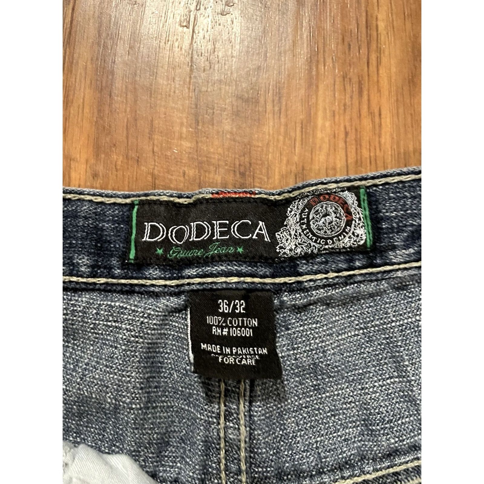 Vintage VINTAGE Dodeca Jeans Men 36x32 Jeans Wide-Leg Hip Hop Streetwear 5-Pocket Solid Black Mens Size US 36 / EU 52 - 7 Thumbnail