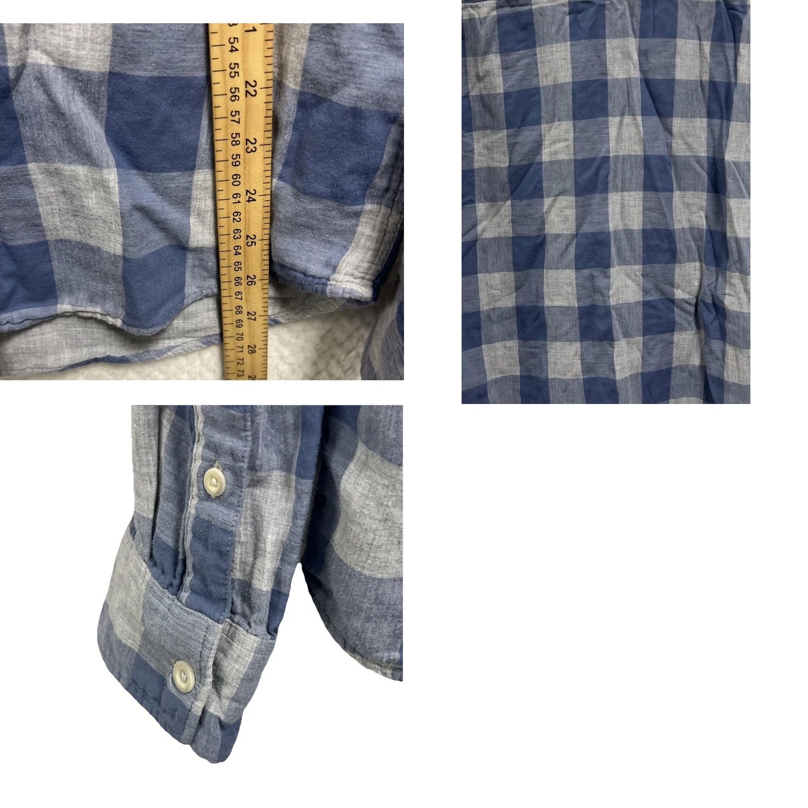 Vintage Faherty Brand Mens L Blue Plaid Button-Up Shirt Double Pocket Casual Coastal Shirt Mens L Blue Plaid Button-Up with Double Pockets Casual Coastal Size US L / EU 52-54 / 3 - 9 Thumbnail