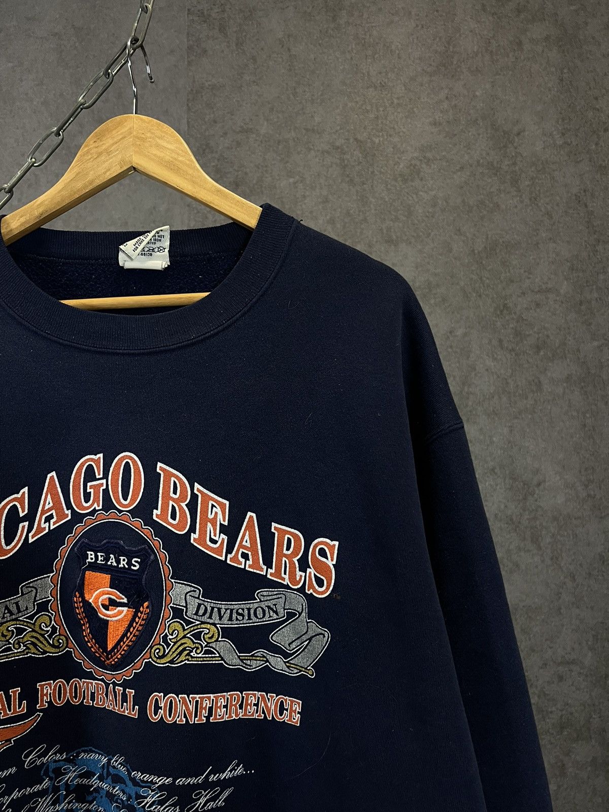 NFL Chicago Bears NFL vintage made in USA sweatshirt Size US XL / EU 56 / 4 - 2 Thumbnail