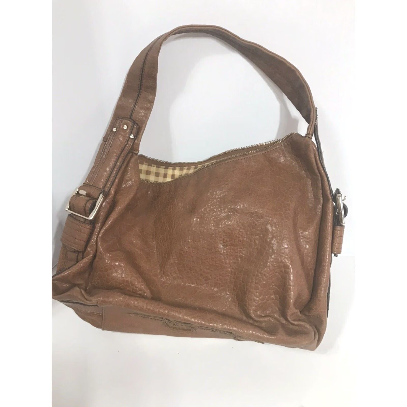 Jessica Simpson Jessica Simpson Caramel Faux Leather Shoulder Bag Large 16 in Business Casual Travel Womens Size ONE SIZE - 2 Thumbnail