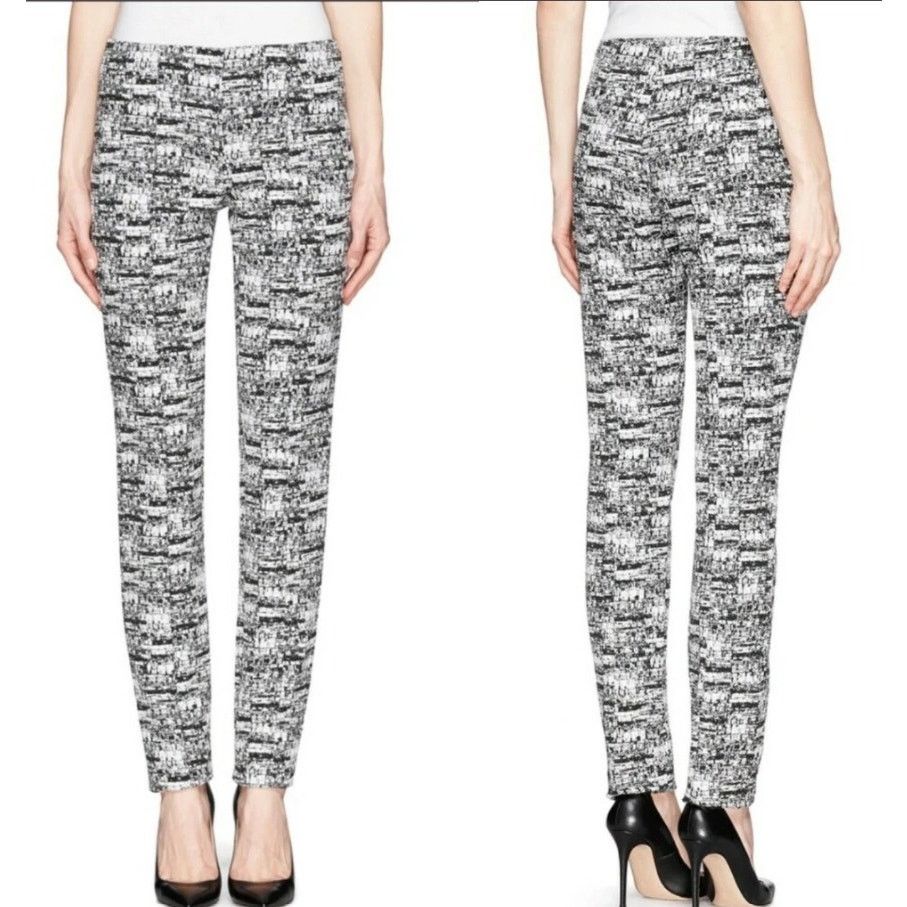 Diane von Furstenberg Diane Von Furstenberg Women's B/W Jacquard Dorothy Pants 2 Size 26" / US 2 / IT 38 - 1 Thumbnail