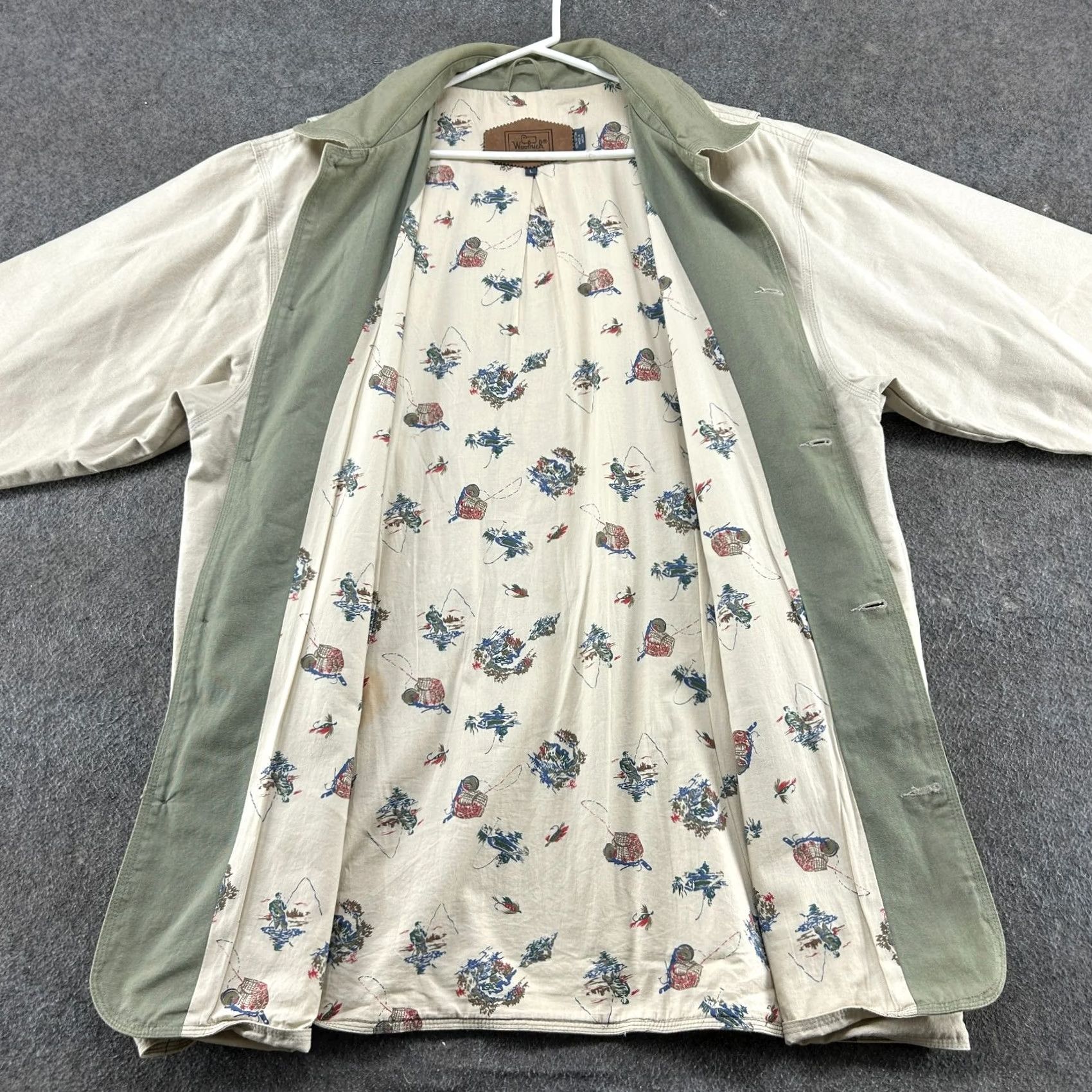 Vintage VINTAGE Woolrich Coat Jacket Mens L Beige Canvas Lined Wool 90s Coat Mens L Beige Woolrich Woolen Mills 90s Size US L / EU 52-54 / 3 - 2 Thumbnail