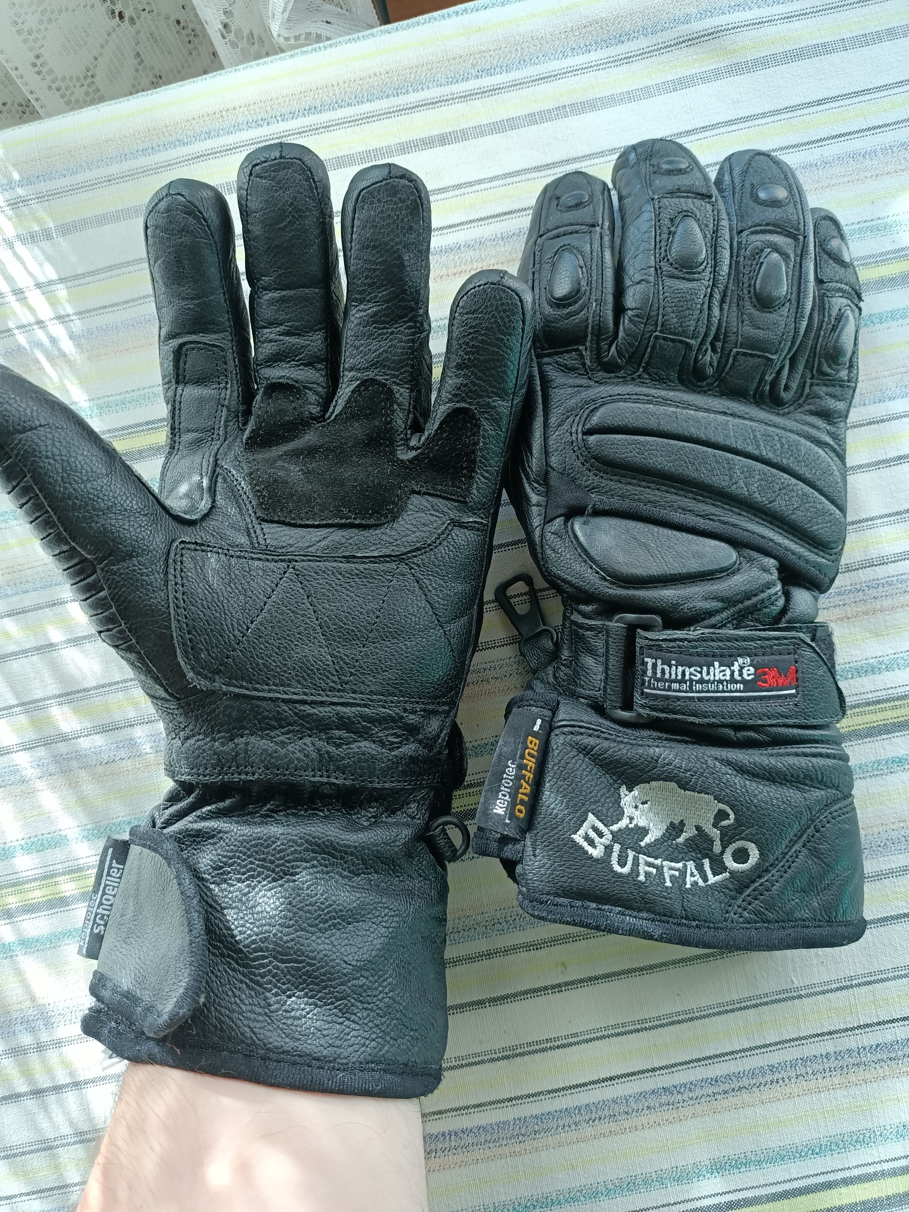 BUFFALO BOBS Vintage Buffalo motorcycle leather gloves racing Size ONE SIZE - 2 Thumbnail