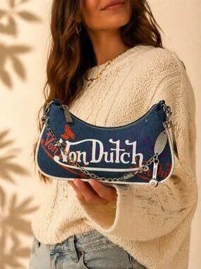 Von Dutch Von Dutch Denim‑Blue Shoulder Bag Size ONE SIZE - 7 Thumbnail