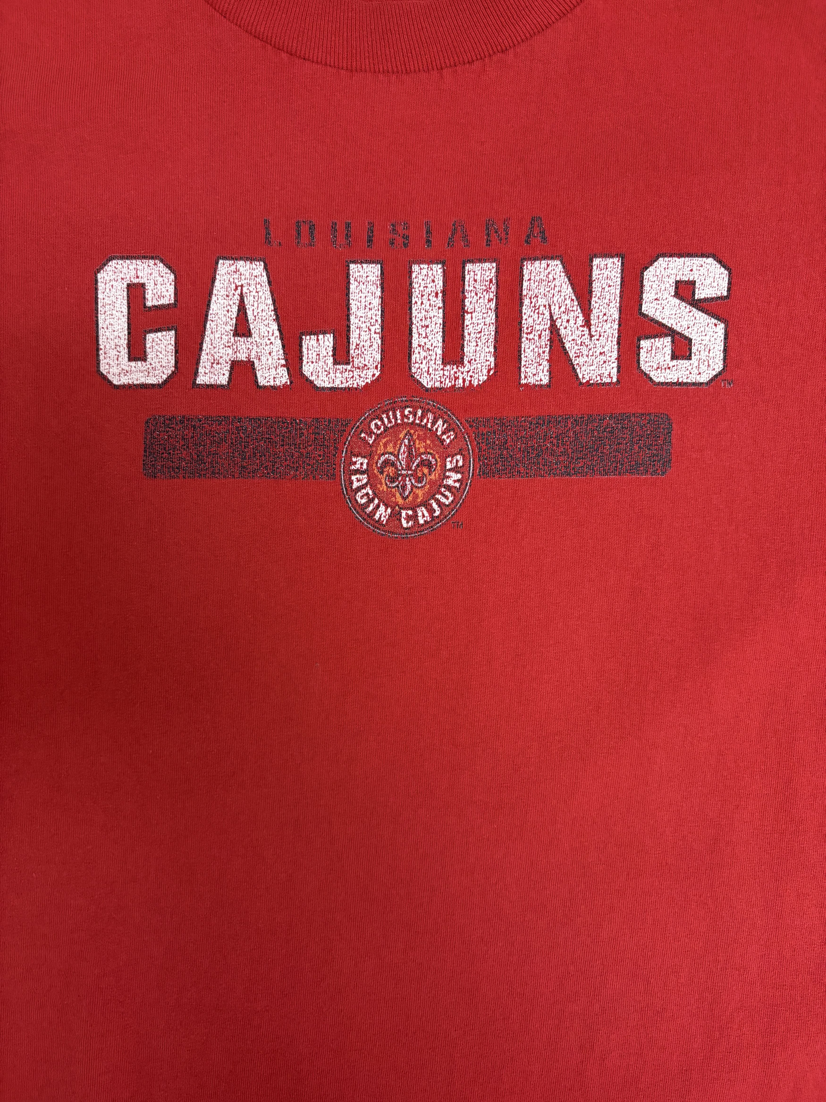 Vintage Louisiana Ragin' Cajuns Vintage Red T-Shirt Tee Size US L / EU 52-54 / 3 - 2 Thumbnail