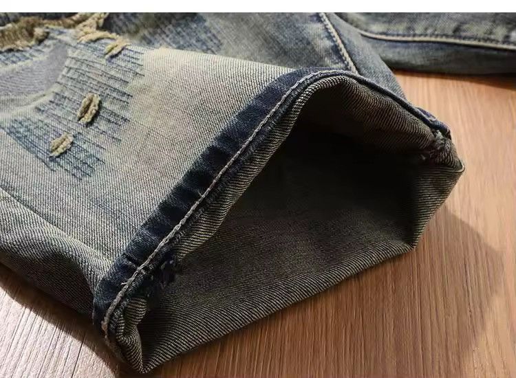 Jean Washed Retro Outdoor Hole Distressed Shorts Jorts Size US 29 - 9 Thumbnail
