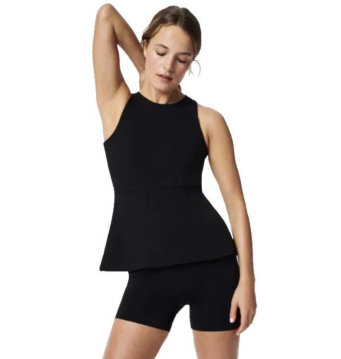 Spanx Spanx 50660R Active Peplum Tank Top Black ( XS ) Size XS / US 0-2 / IT 36-38 - 1 Thumbnail