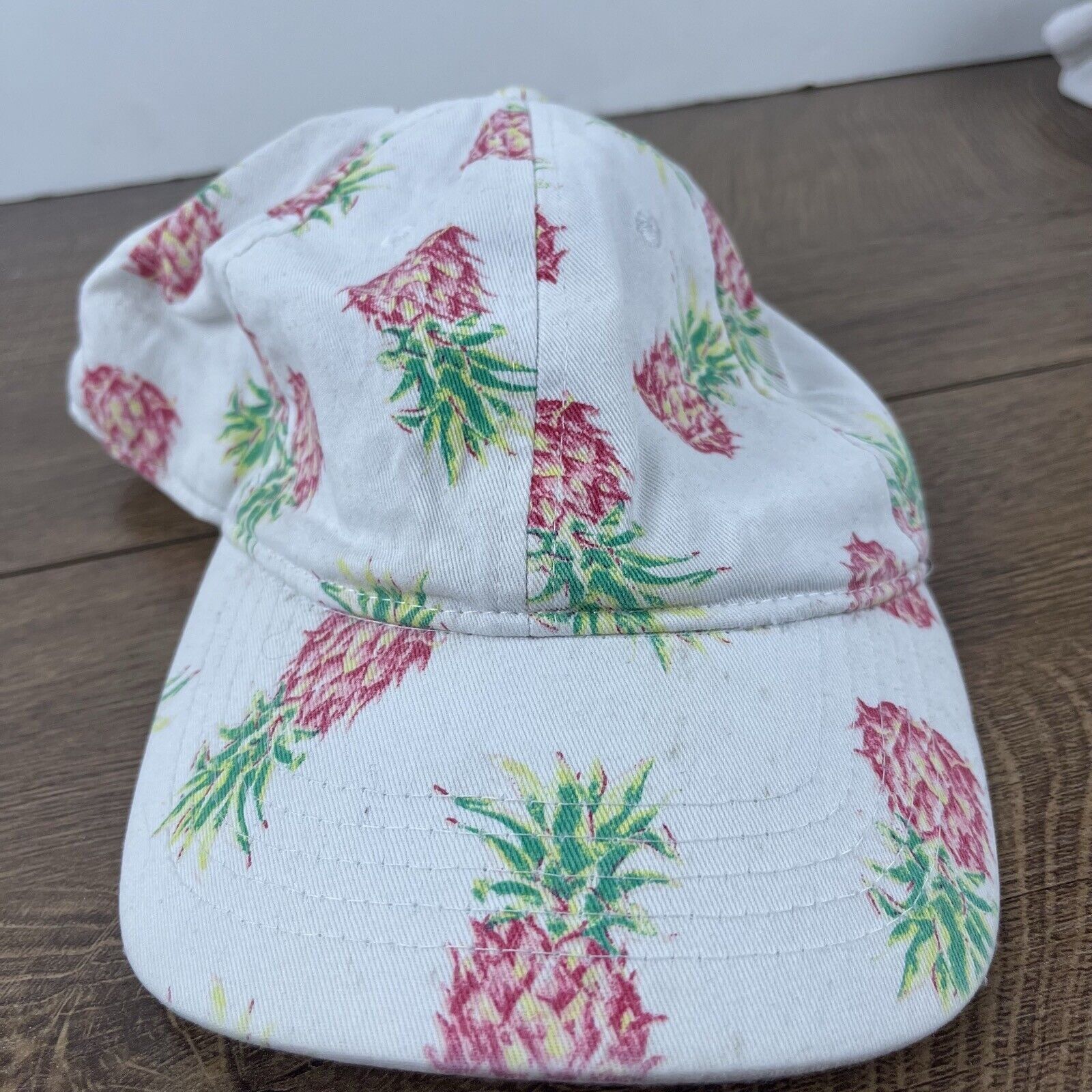 Other Pineapple Adjustable Hat White Pineapple Adjustable Hat Adul Size ONE SIZE - 2 Thumbnail