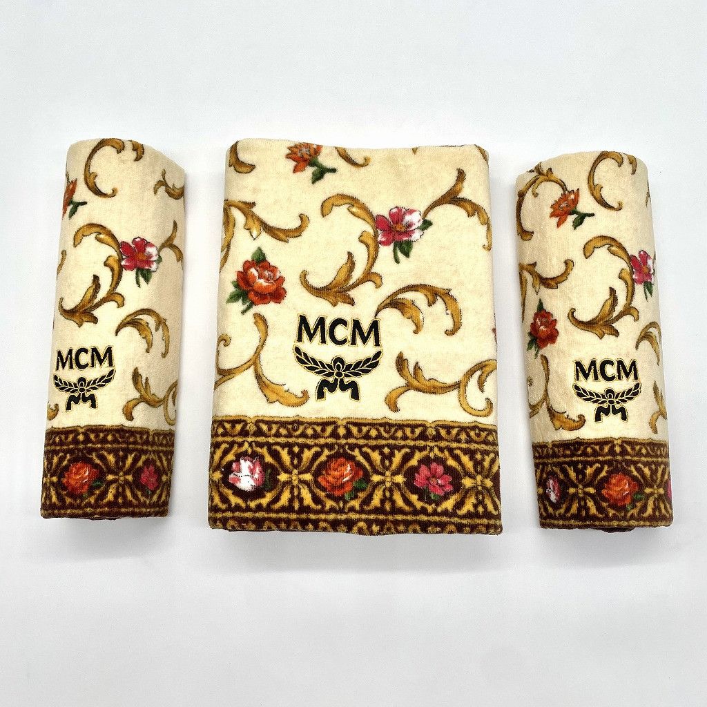 MCM MCM Ferbe floral pattern wash towel set of 2 with logo Size ONE SIZE - 3 Thumbnail