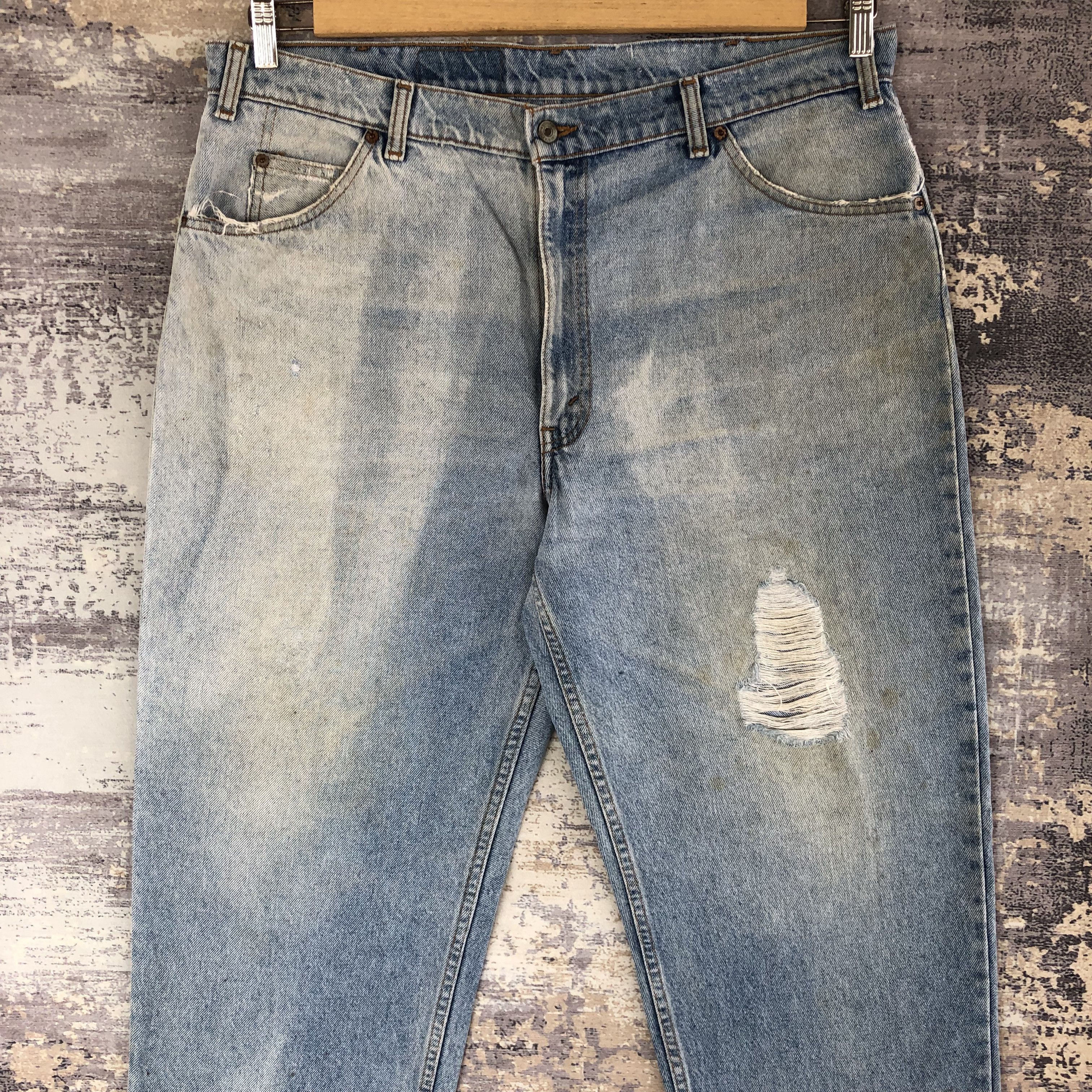Levi's Vintage Levi's Orange Tab Jeans Levis Light Wash Faded Denim Size US 38 / EU 54 - 2 Thumbnail