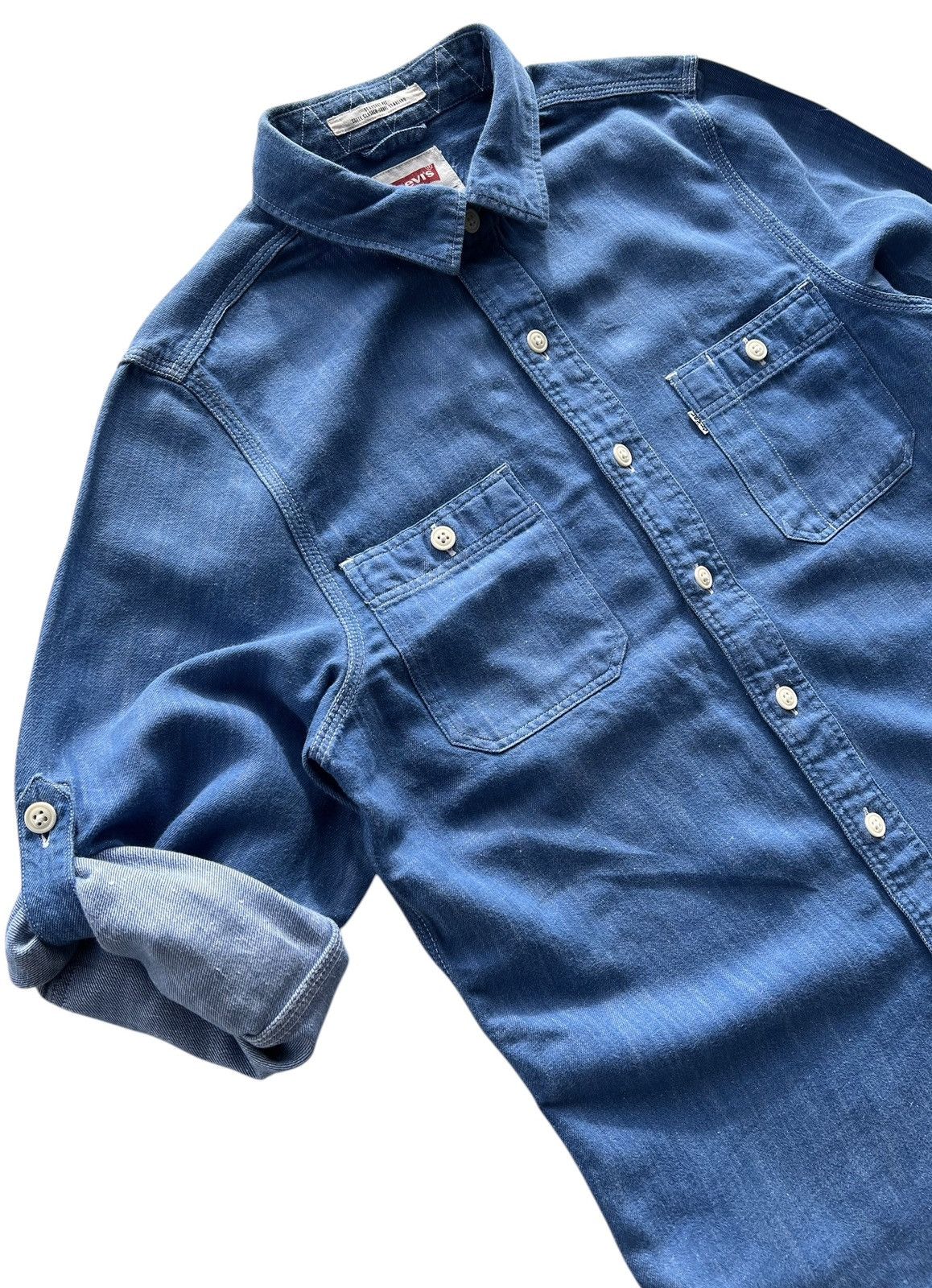 Levi's × Levi's Made & Crafted × Levi's Vintage Clothing 🔥Levi's Amerca’s Finest Overall Big Logo Western Shirt Denim Size US XS / EU 42 / 0 - 9 Thumbnail