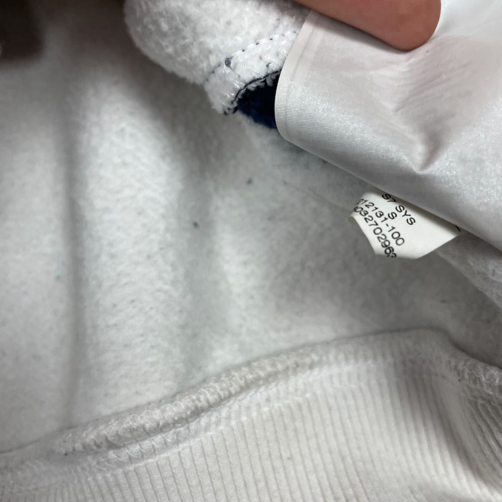 Nike × Vintage Vintage Nike Men's White Spellout Fleece Lined Hoodie Small Size US S / EU 44-46 / 1 - 10 Thumbnail