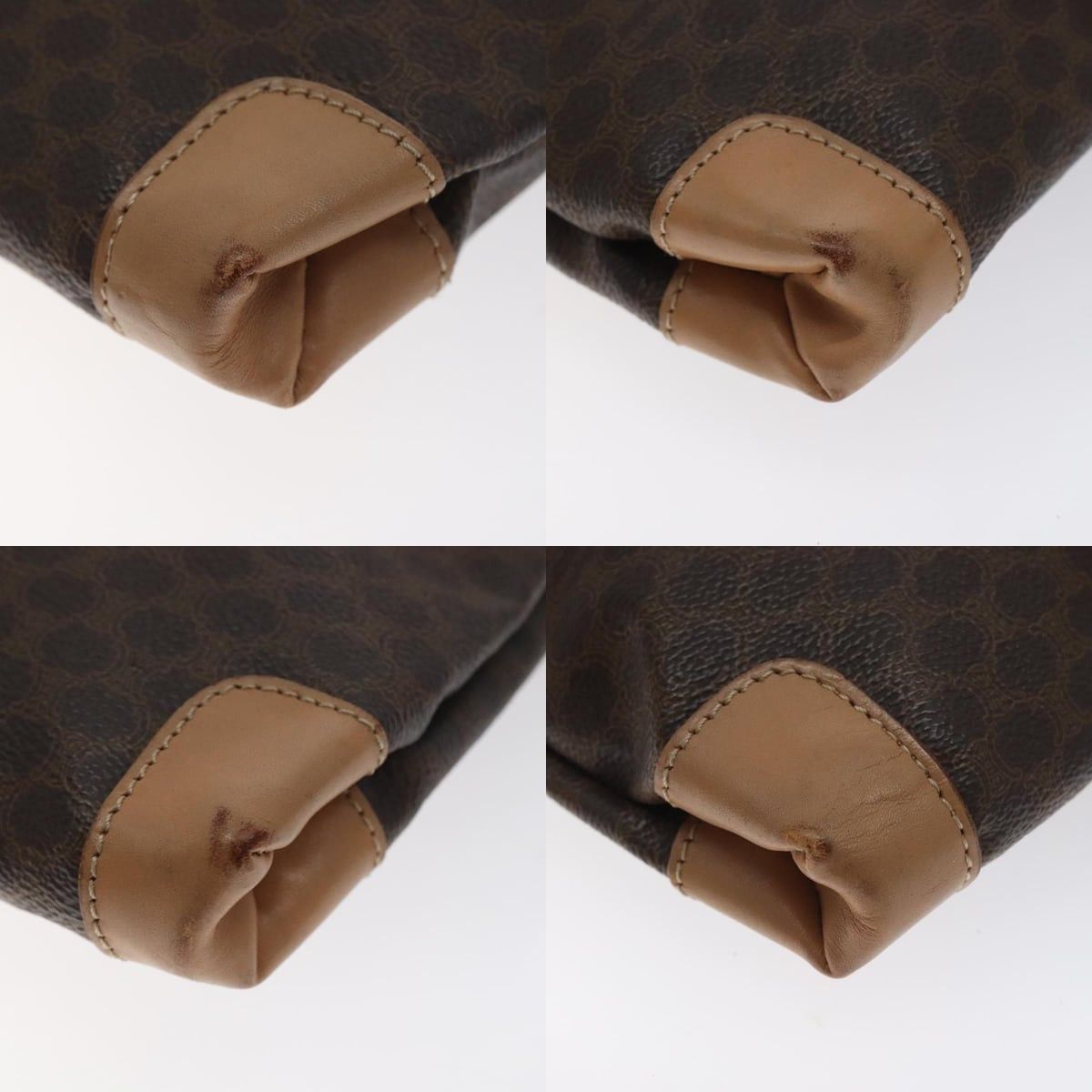 Celine CELINE Macadam Canvas Hand Bag Pvc Leather Brown Gold Size ONE SIZE - 10 Thumbnail
