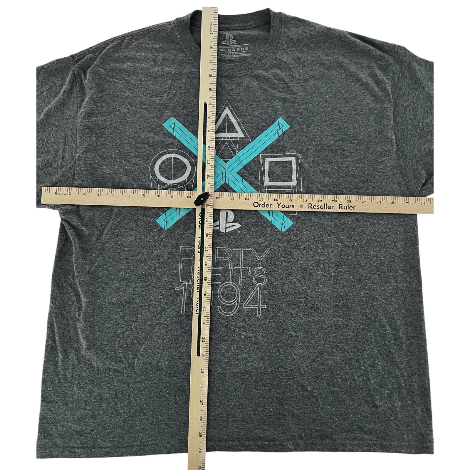 Sony Sony PlayStation Party Like It’s 1994 Men's T-Shirt Gray 2XL Size US XXL / EU 58 / 5 - 6 Thumbnail