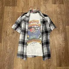 VIBE Gray Vintage Loose Plaid Shirt Size US M / EU 48-50 / 2 - 4 Thumbnail