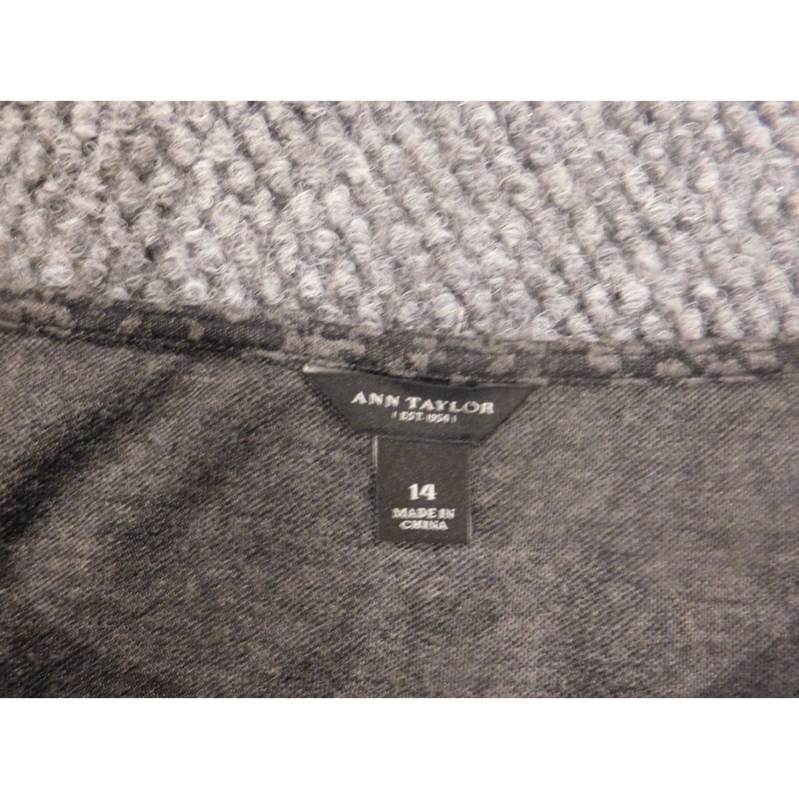 Ann Taylor Ann Taylor Dress 14 Gray Midi A-Line Womens Sleeveless Knit Polyester Cotton Stretch Strap 14 Womens Wear Fall Casual Birthday Gift Size XL / US 12-14 / IT 48-50 - 6 Thumbnail