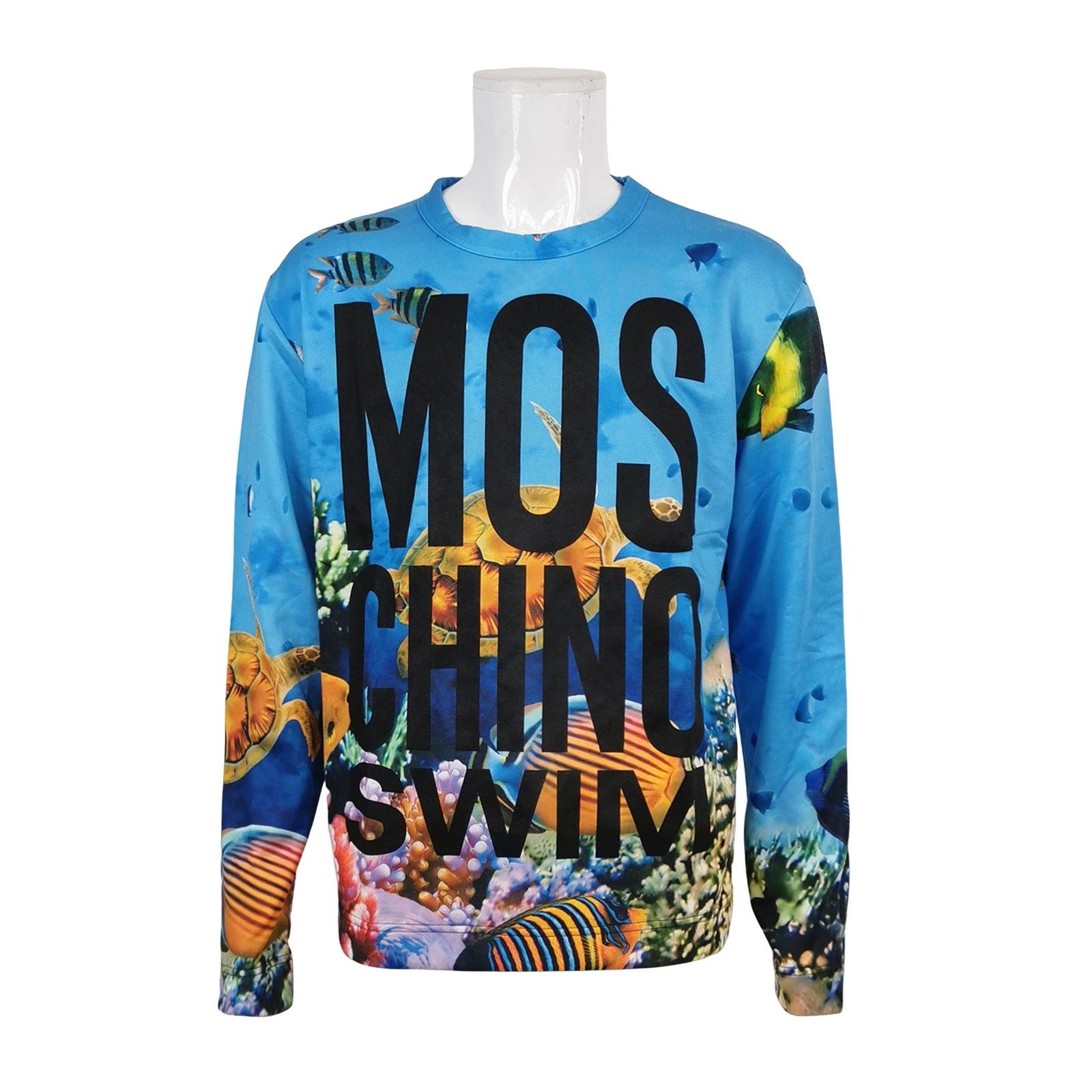 Moschino Moschino Ocean Print Logo Sweatshirt Size M Size US M / EU 48-50 / 2 - 1 Thumbnail