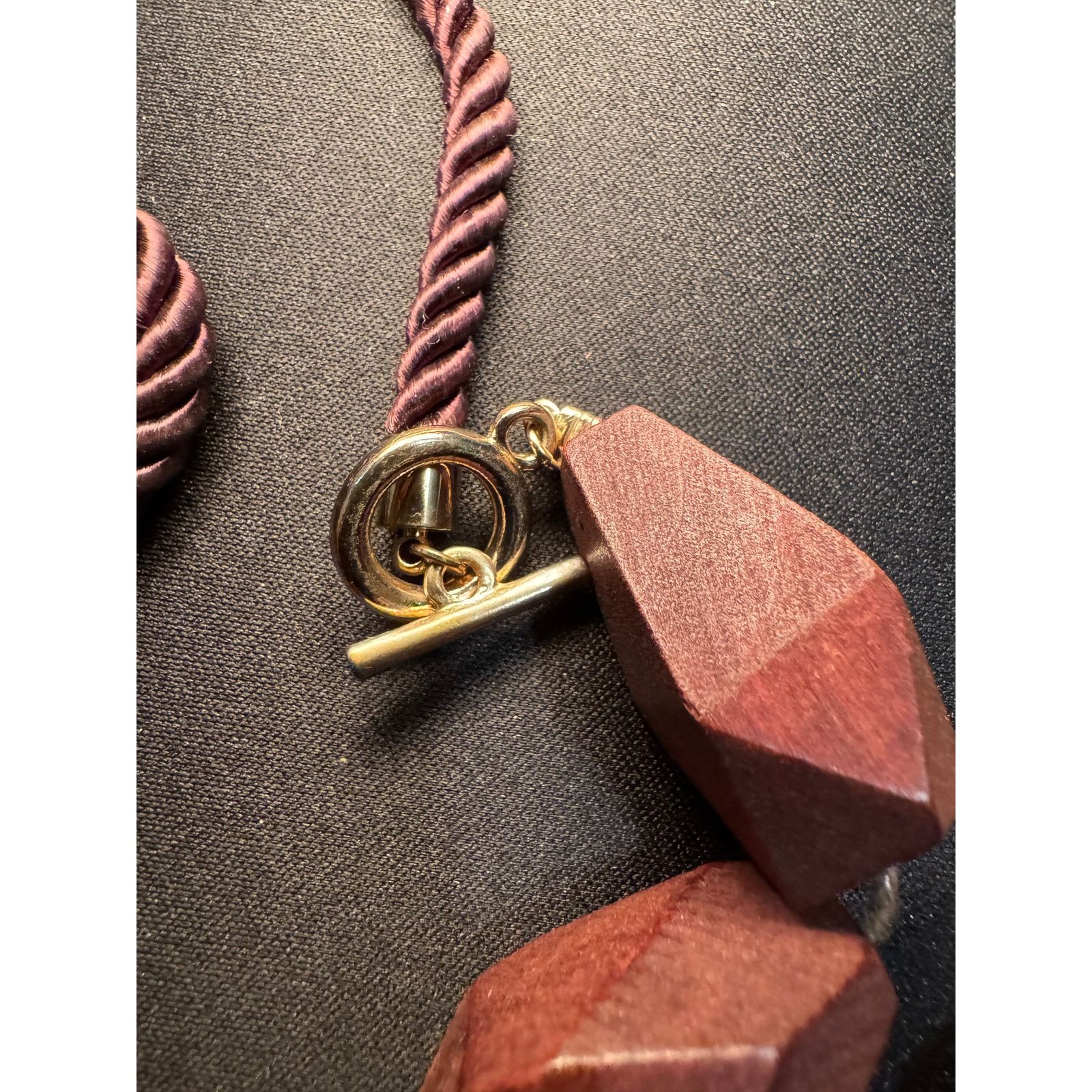 Other 18in Wooden Necklace on Cord with Toggle Clasp Size ONE SIZE - 3 Thumbnail