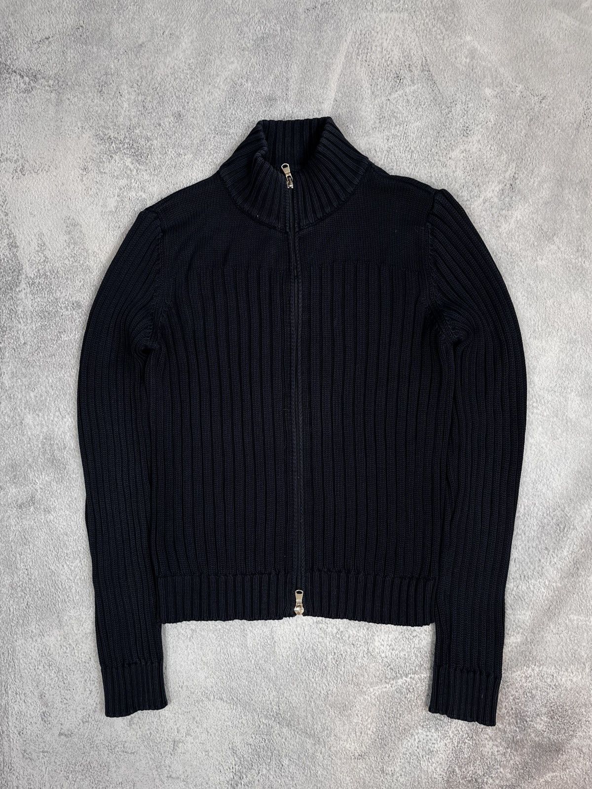 Japanese Brand × Vintage Vintage Y2K ribbed zip up Japanese style sweater size S Size S / US 4 / IT 40 - 1 Thumbnail
