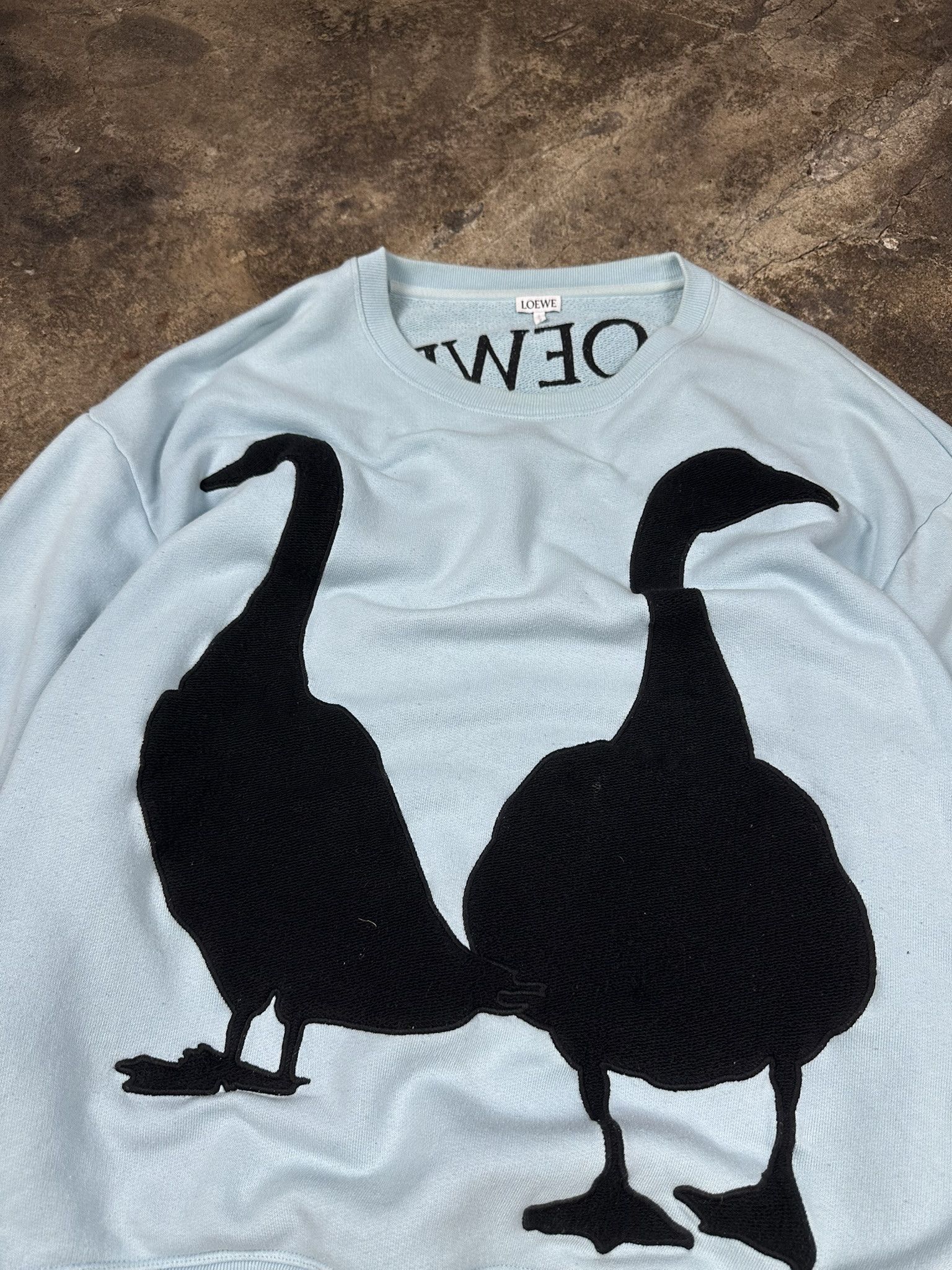 Loewe Rare Loewe Baby Blue Goose Crewneck Size US L / EU 52-54 / 3 - 2 Thumbnail