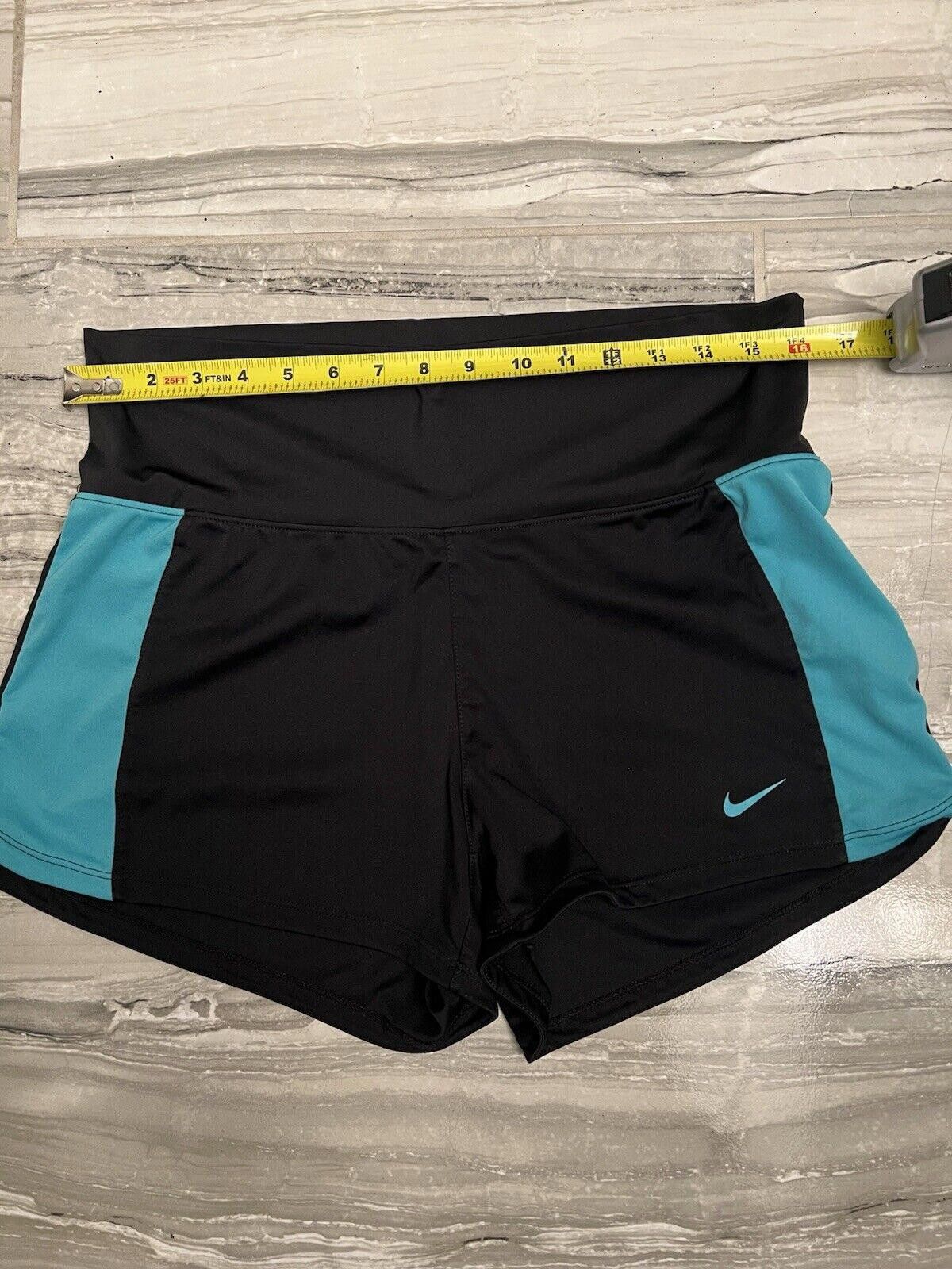 Nike Nike Navy Blue Dri-Fit Workout Fold over Shorts Size Medium Size 32" / US 10 / IT 46 - 2 Thumbnail
