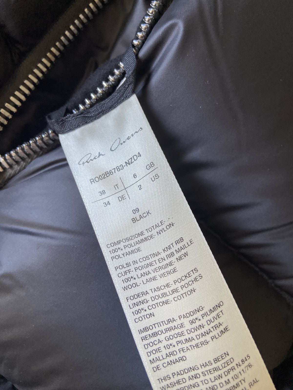Rick Owens NEW | FW22 STROBE RUNWAY GIMP PUFFER DOWN JACKET SIZE 38 Size US XS / EU 42 / 0 - 18 Thumbnail