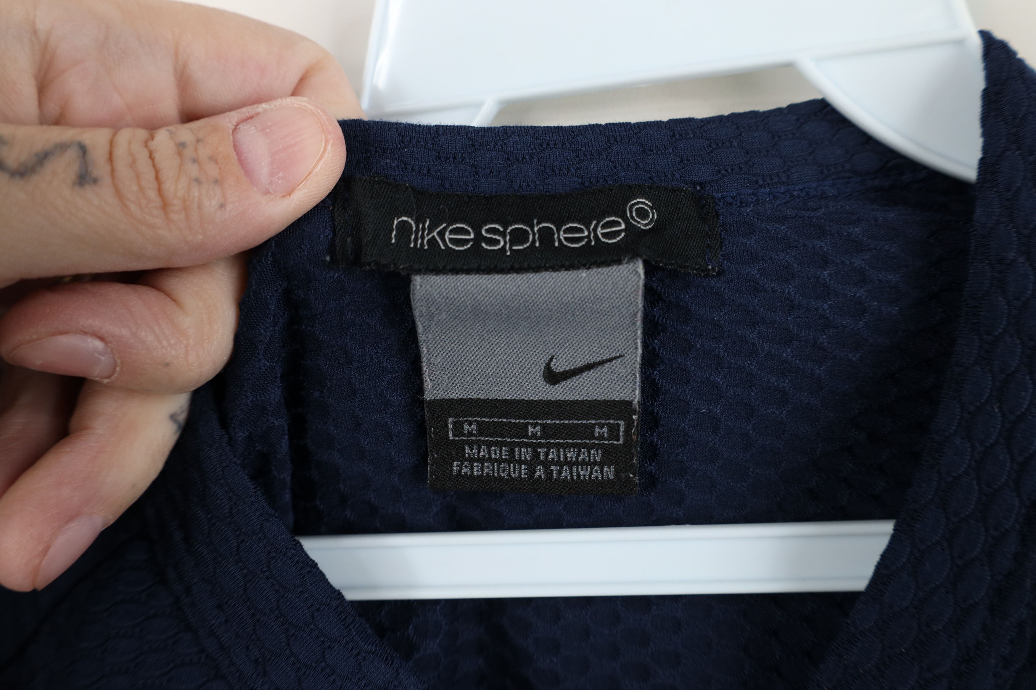 Nike Vintage Nike Sphere Dry Scott Mini Swoosh Knit T-Shirt Blue Size US M / EU 48-50 / 2 - 8 Thumbnail