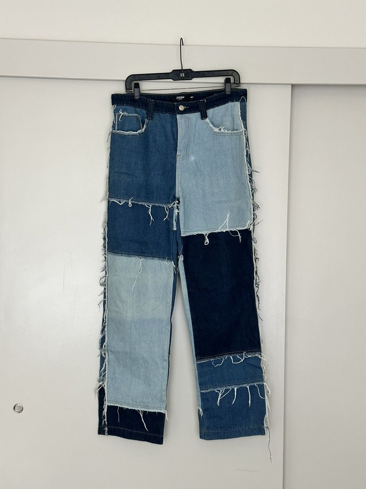 Jaded London Patchwork Denim Jeans / Distressed Reworked Y2K Fit [32] Size US 32 / EU 48 - 1 Thumbnail