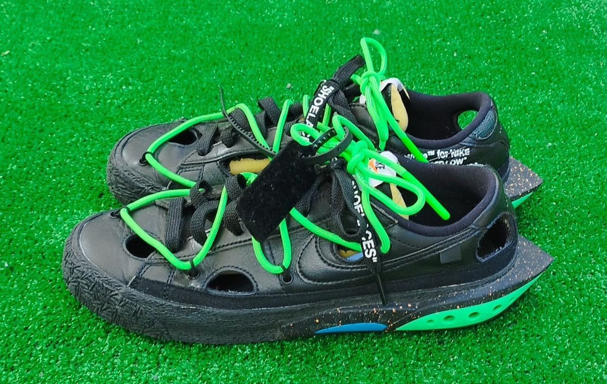 Nike × Off-White Shoes Nike Blazer Low 77 Off-White Electro Green Size US 7 / EU 40 - 3 Thumbnail