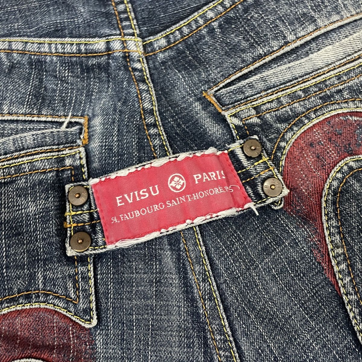 Evisu Vintage Evisu Distressed Redline Denim Jeans Size US 34 / EU 50 - 5 Thumbnail