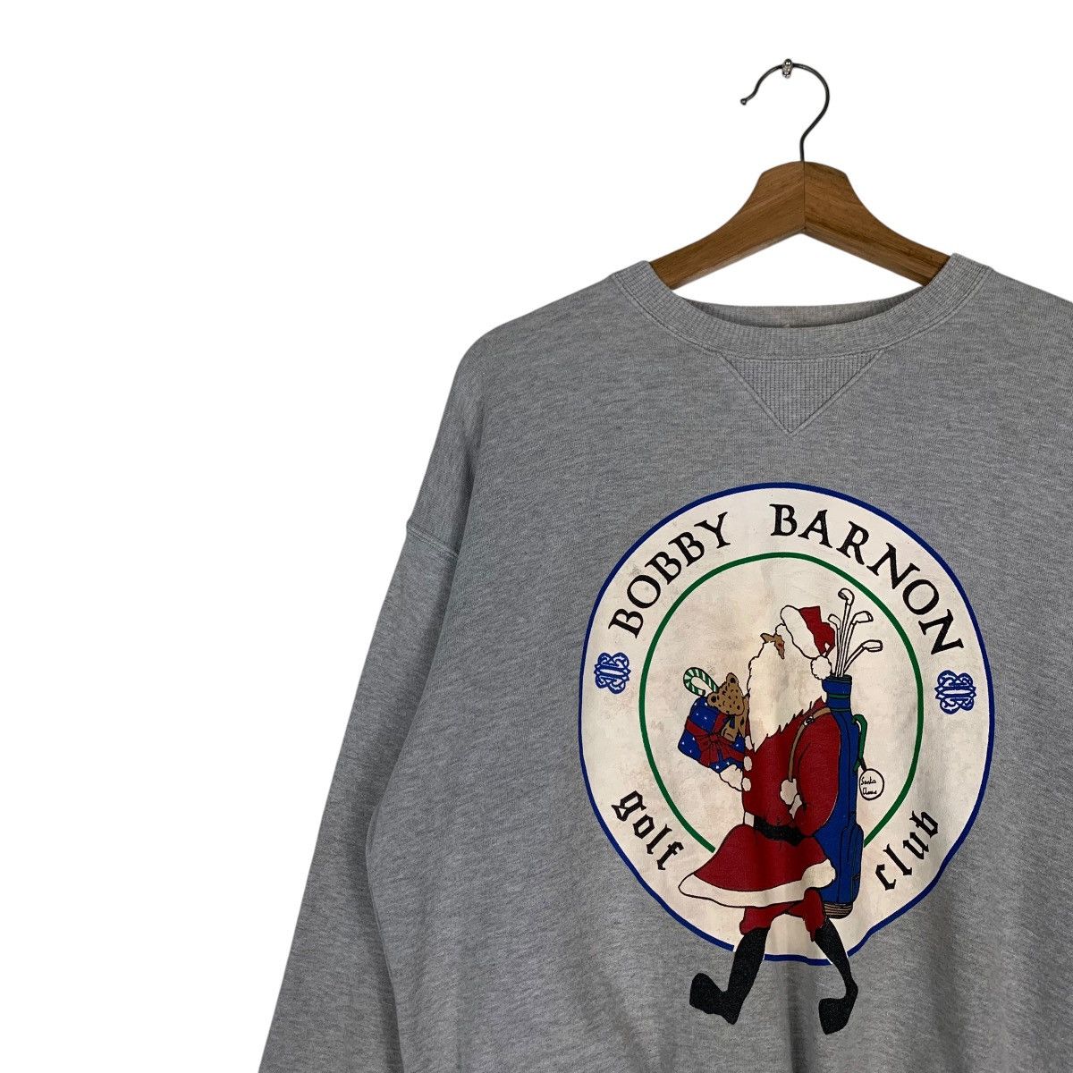 Japanese Brand BOBBY BARNON Golf Club Big Logo Sweatshirt #1317-C59 Size US M / EU 48-50 / 2 - 6 Thumbnail