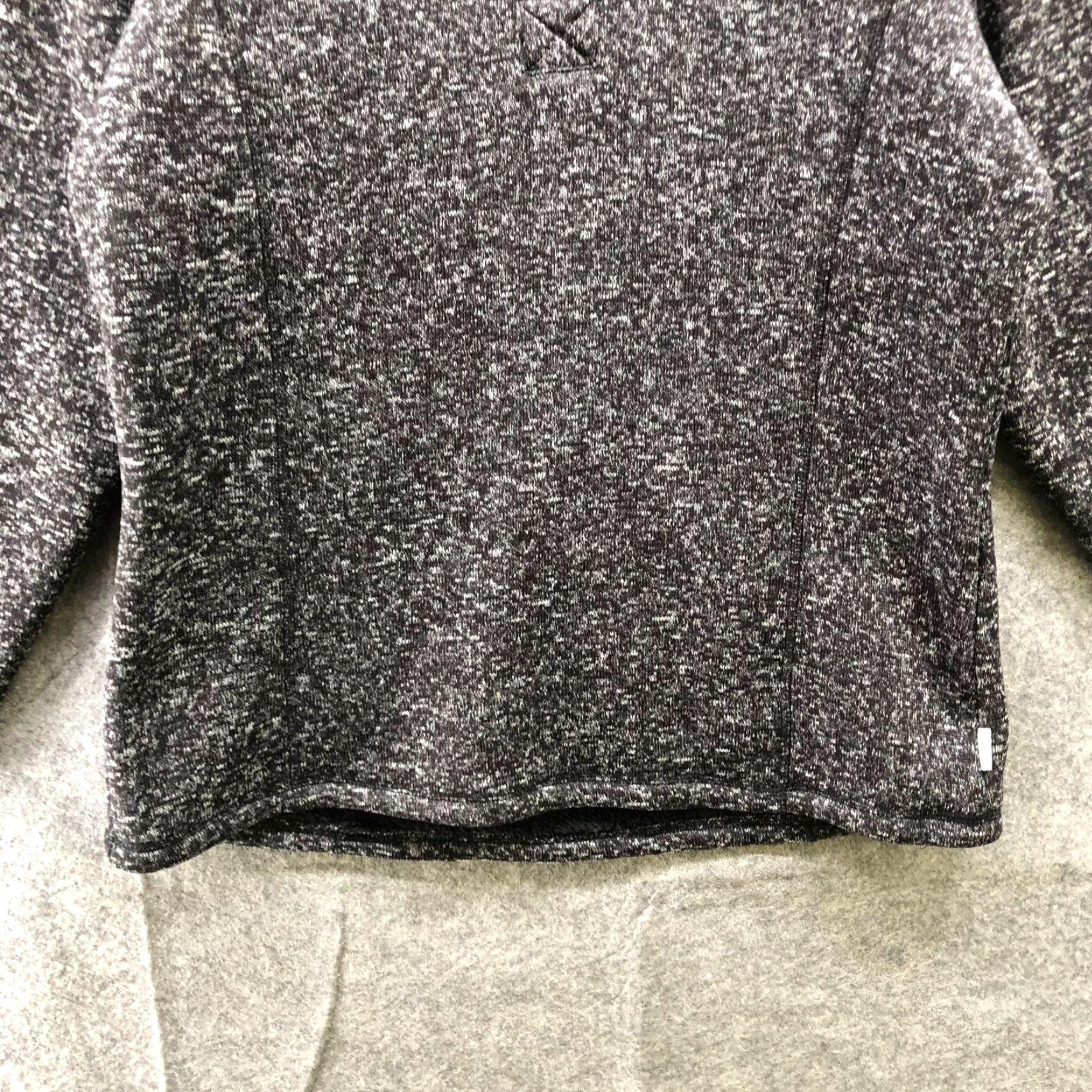 Avalanche Avalanche Mens L Dark Gray Heather Fleece Henley Mock Neck Pullover Sweater Snap Button Size US L / EU 52-54 / 3 - 4 Thumbnail