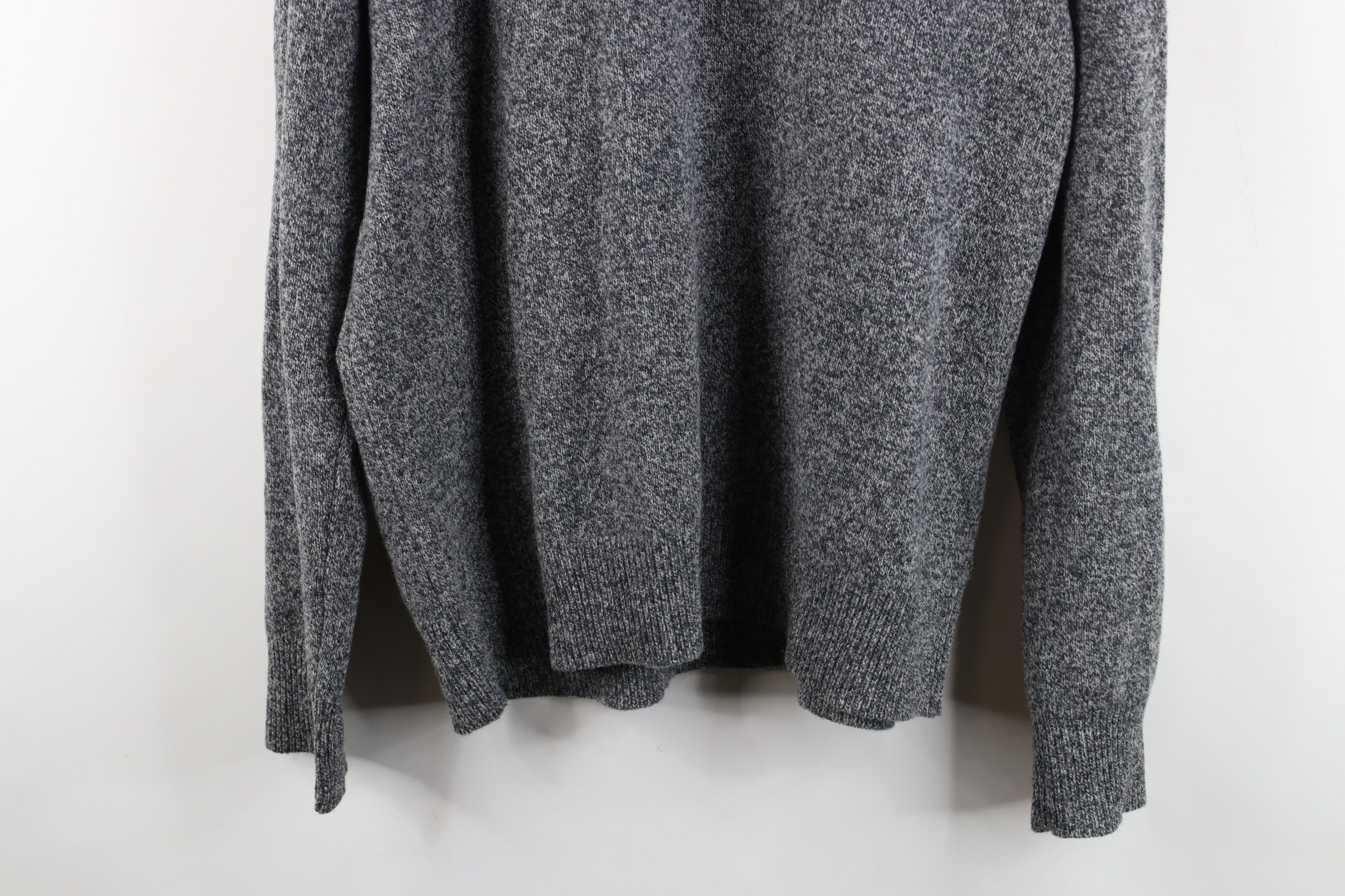 J.Crew J Crew Lambswool Knit Henley Shawl Sweater Heather Gray Size US L / EU 52-54 / 3 - 3 Thumbnail