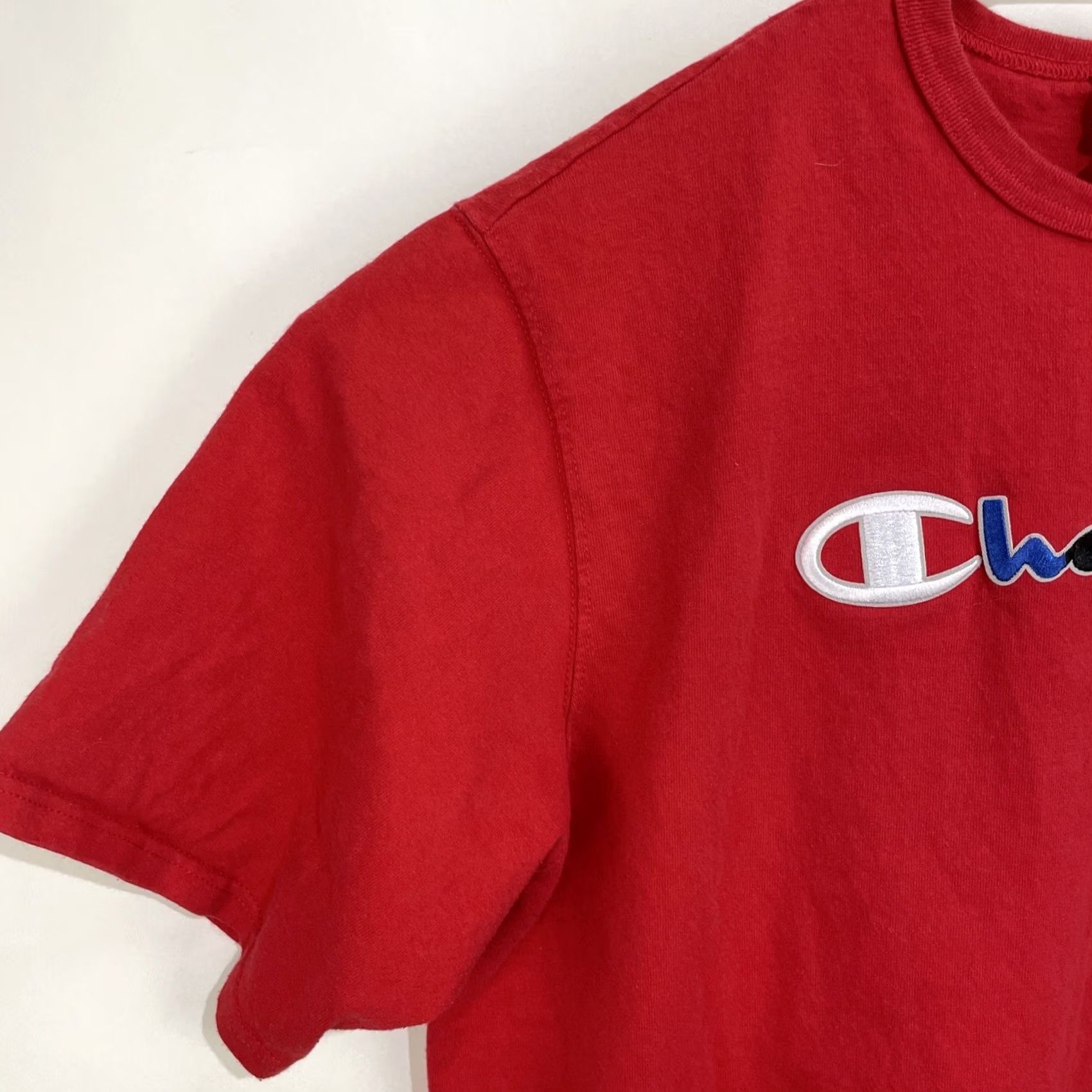 Champion VINTAGE Champion Embroidered T Shirt Red White Blue XXL 2XL Spell Out Shirt Men 90s Sports Logo Size US XXL / EU 58 / 5 - 5 Thumbnail