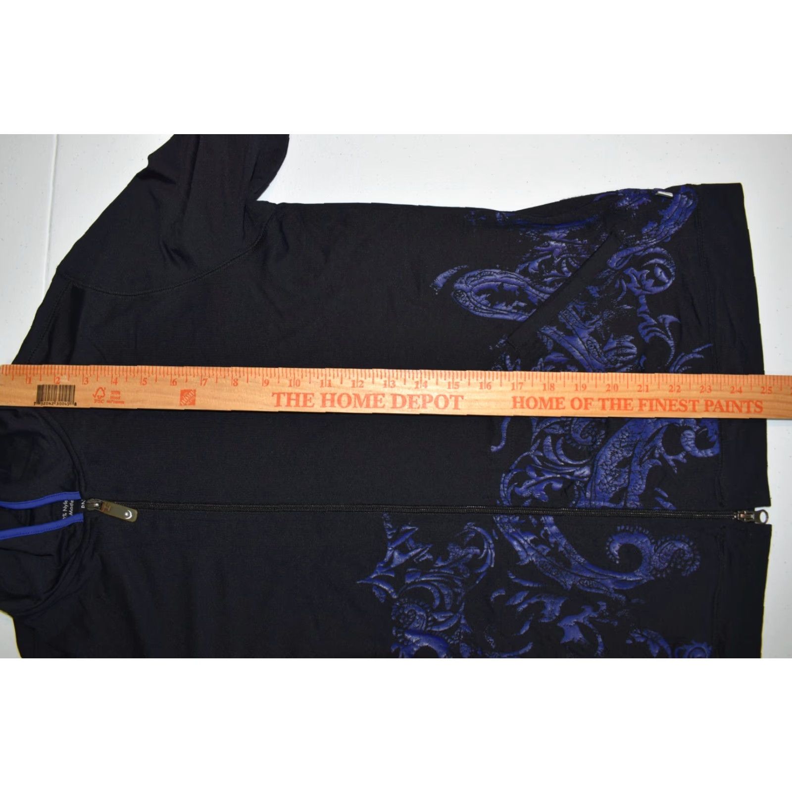 Vintage Zenergy Zenergy Full Zip Hoodie Women Small Black Tribal Activewear Stretch Nylon/Spandex, Zip, Long Sleeve, Regular, Casual, 0 (No UPC) Size S / US 4 / IT 40 - 6 Thumbnail