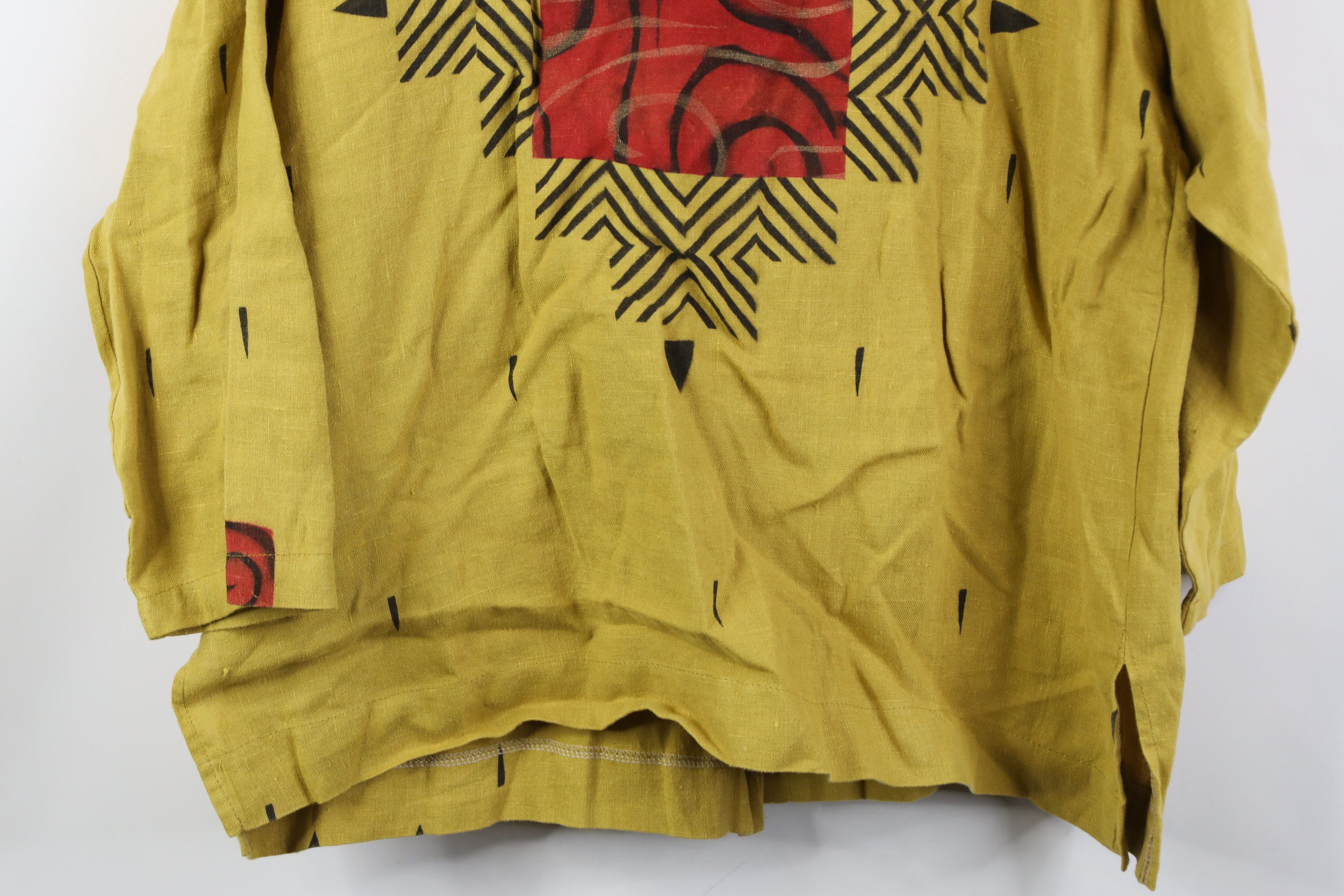Vintage Vintage 90s Beth Nash Lagenlook Linen Abstract Art Jacket Size L / US 10 / IT 46 - 15 Thumbnail