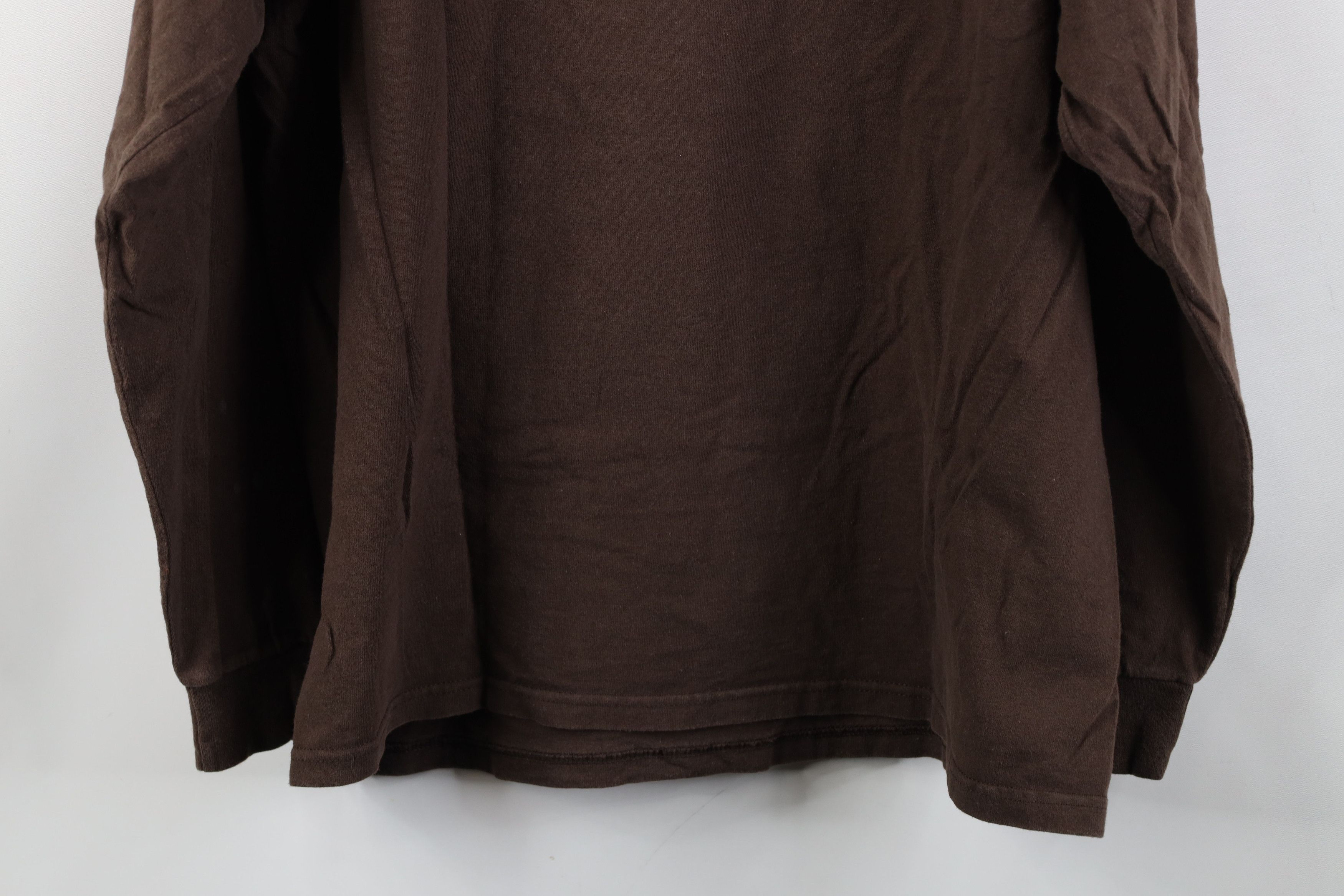 Vintage Vintage Y2K Streetwear Long Sleeve T-Shirt Chocolate Cotton Size US L / EU 52-54 / 3 - 13 Thumbnail