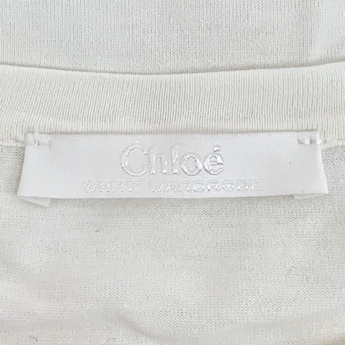 Chloe Chloe White Ruffle Cotton Crew Neck Sleeveless T-Shirt K26WX Size S / US 4 / IT 40 - 5 Thumbnail