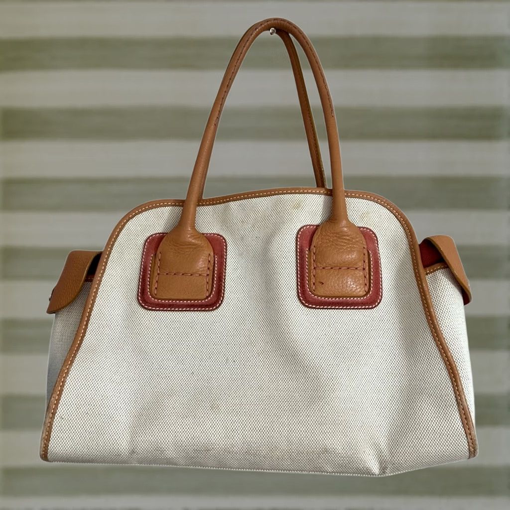 Hogan HOGAN Leather And Canvass Satchel Bag Made in Italy Size ONE SIZE - 1 Thumbnail