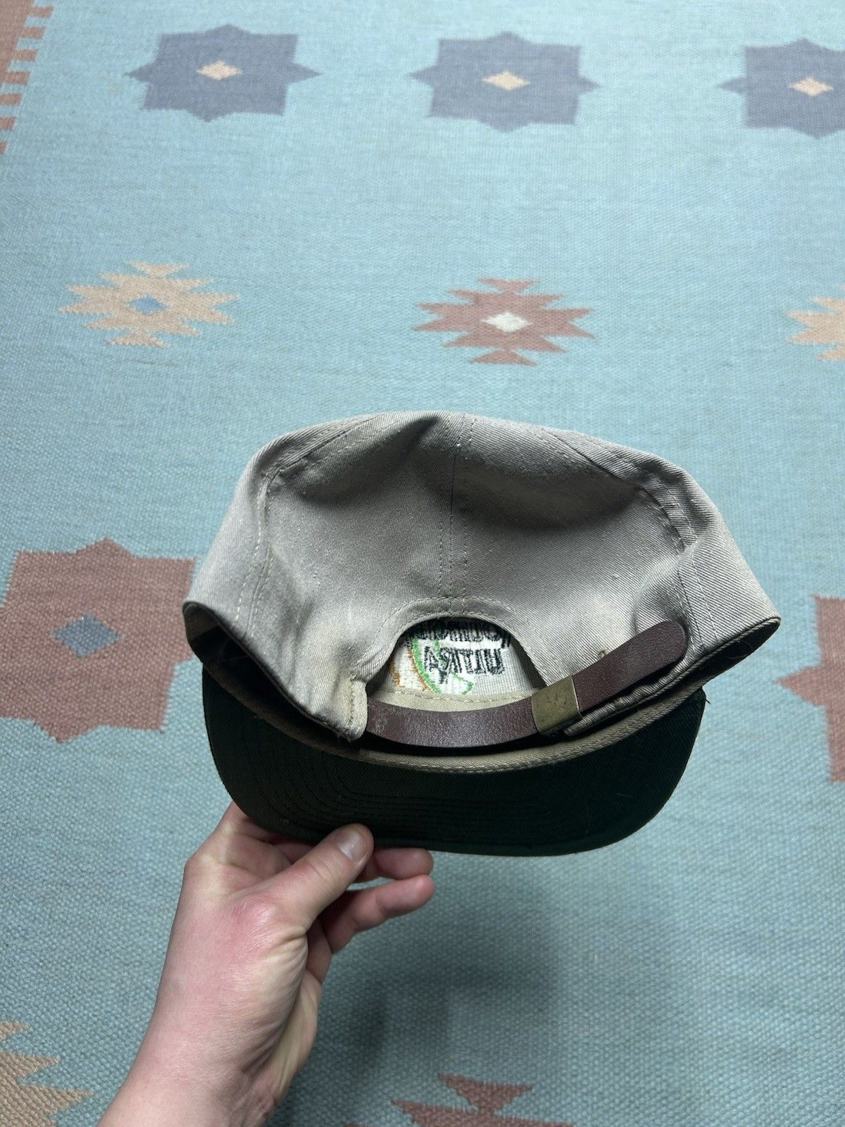 Vintage Vintage StrapBack hat round up ultra farm feed tan green USA Size ONE SIZE - 4 Thumbnail