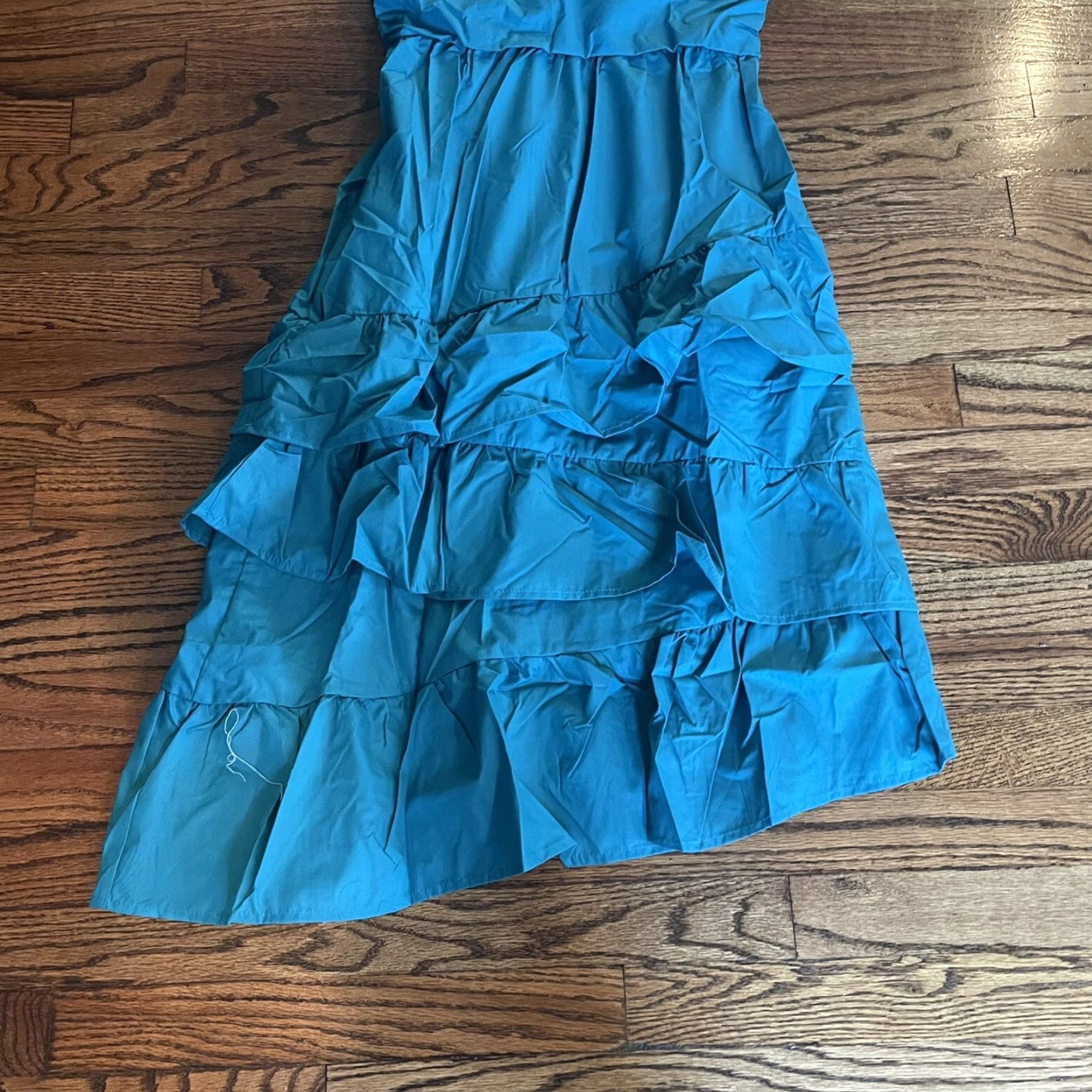 Shein SHEIN Sleeveless Ruffle Midi Zipper Back Two Tone Light Blue Teal Dress New Size M / US 6-8 / IT 42-44 - 6 Thumbnail