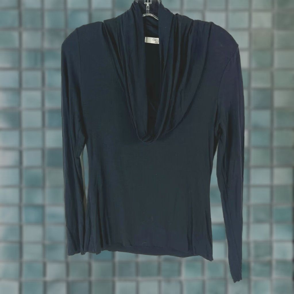 Old Navy Old Navy Women's Long Sleeve Cowl Neck Pullover Blouse Size Medium Black Casual Classic Size M / US 6-8 / IT 42-44 - 1 Thumbnail