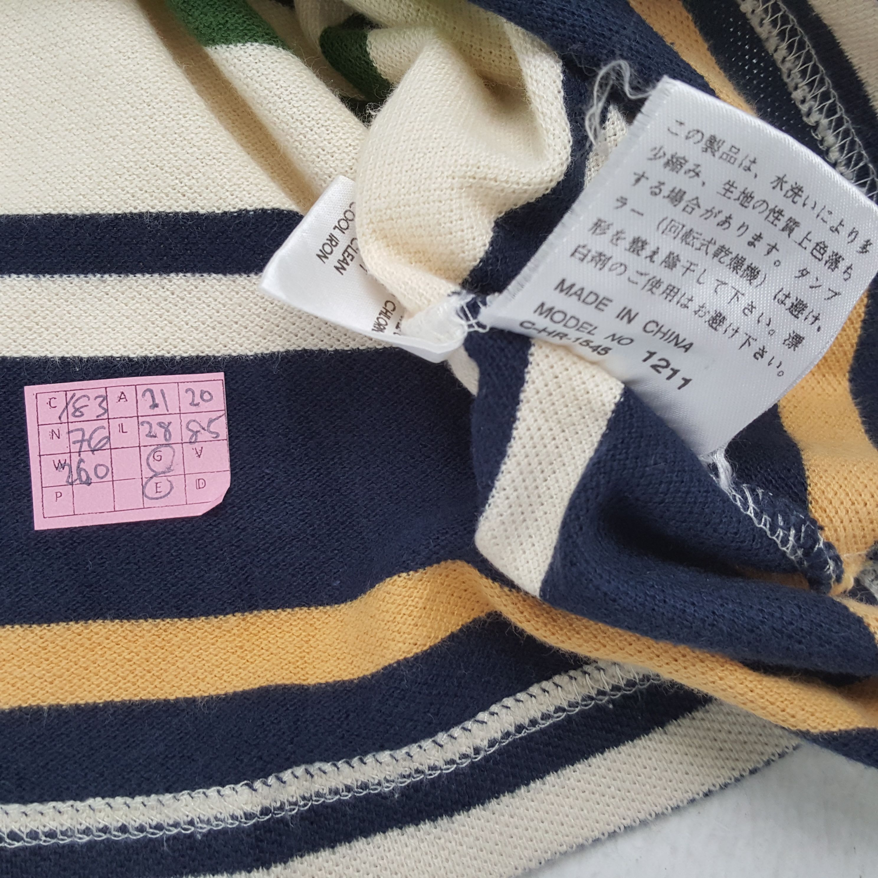 Vintage × Yves Saint Laurent YVES SAINT LAURENT Small Logo Stripes Design Tshirt dp1 Size US L / EU 52-54 / 3 - 4 Thumbnail