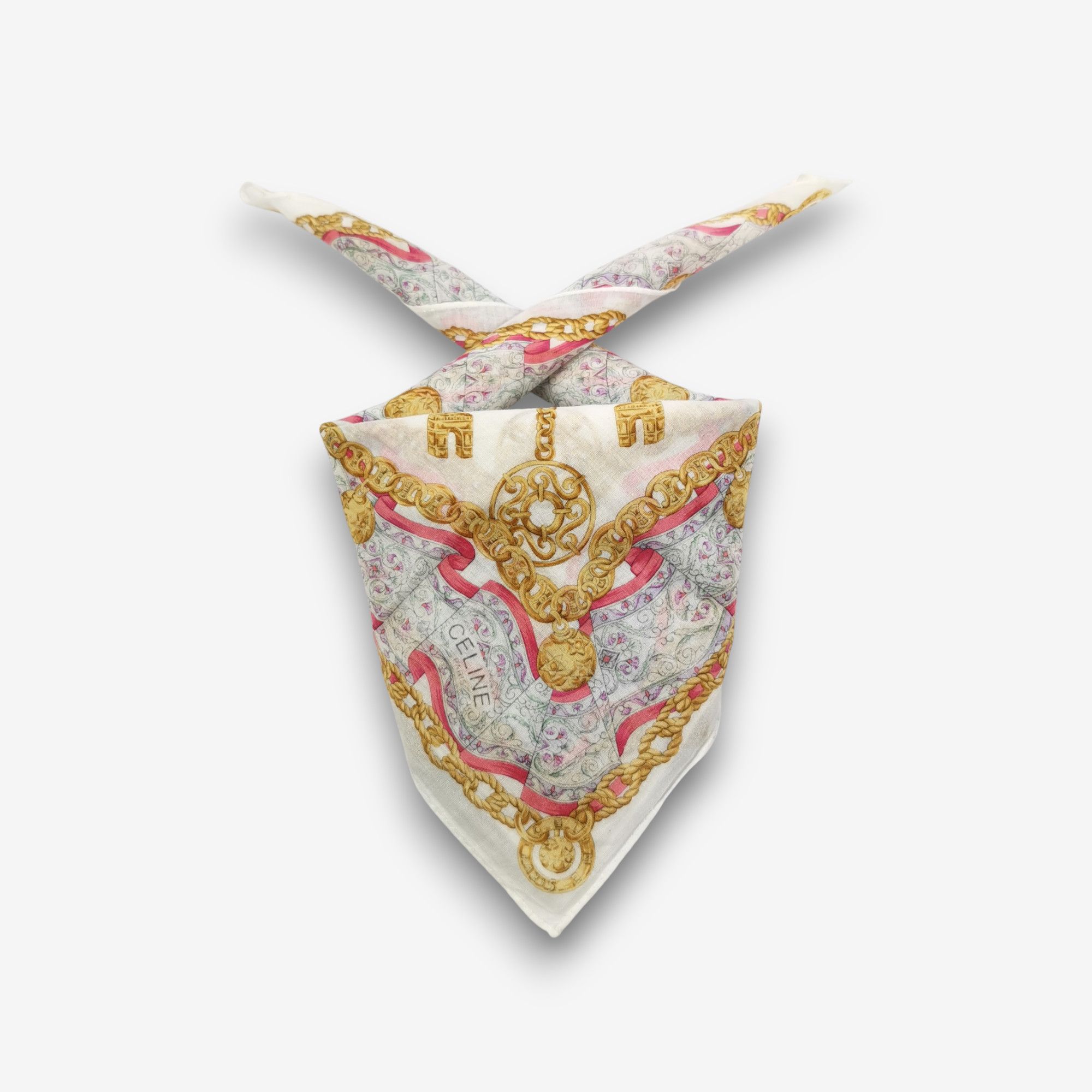 Celine Vintage Celine Handkerchief Pocket Square Bandana Size ONE SIZE - 4 Thumbnail
