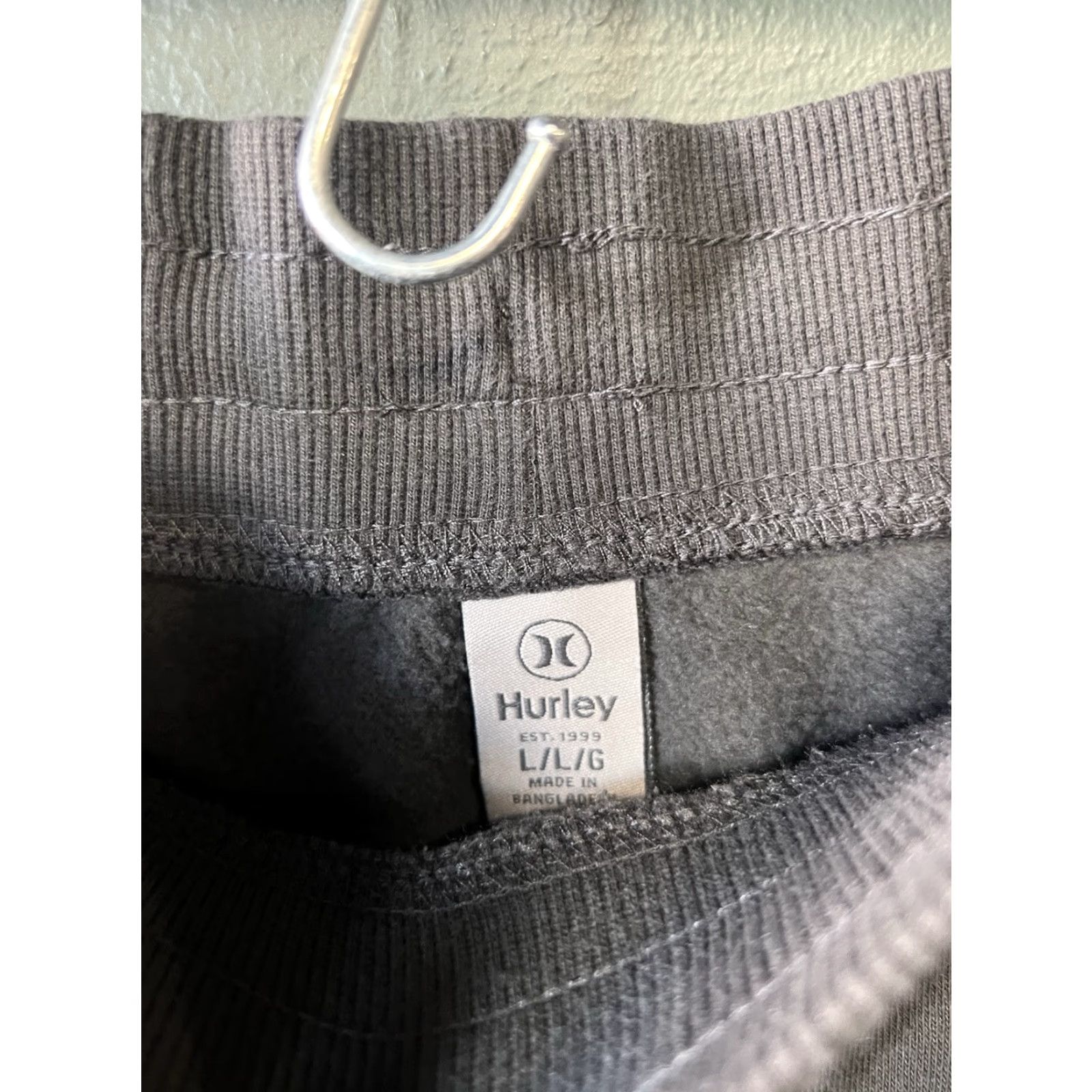 Hurley Hurley Mens Gray Sweatpants Size L Drawstring Jogger Activewear Pants Size US 33 - 3 Thumbnail
