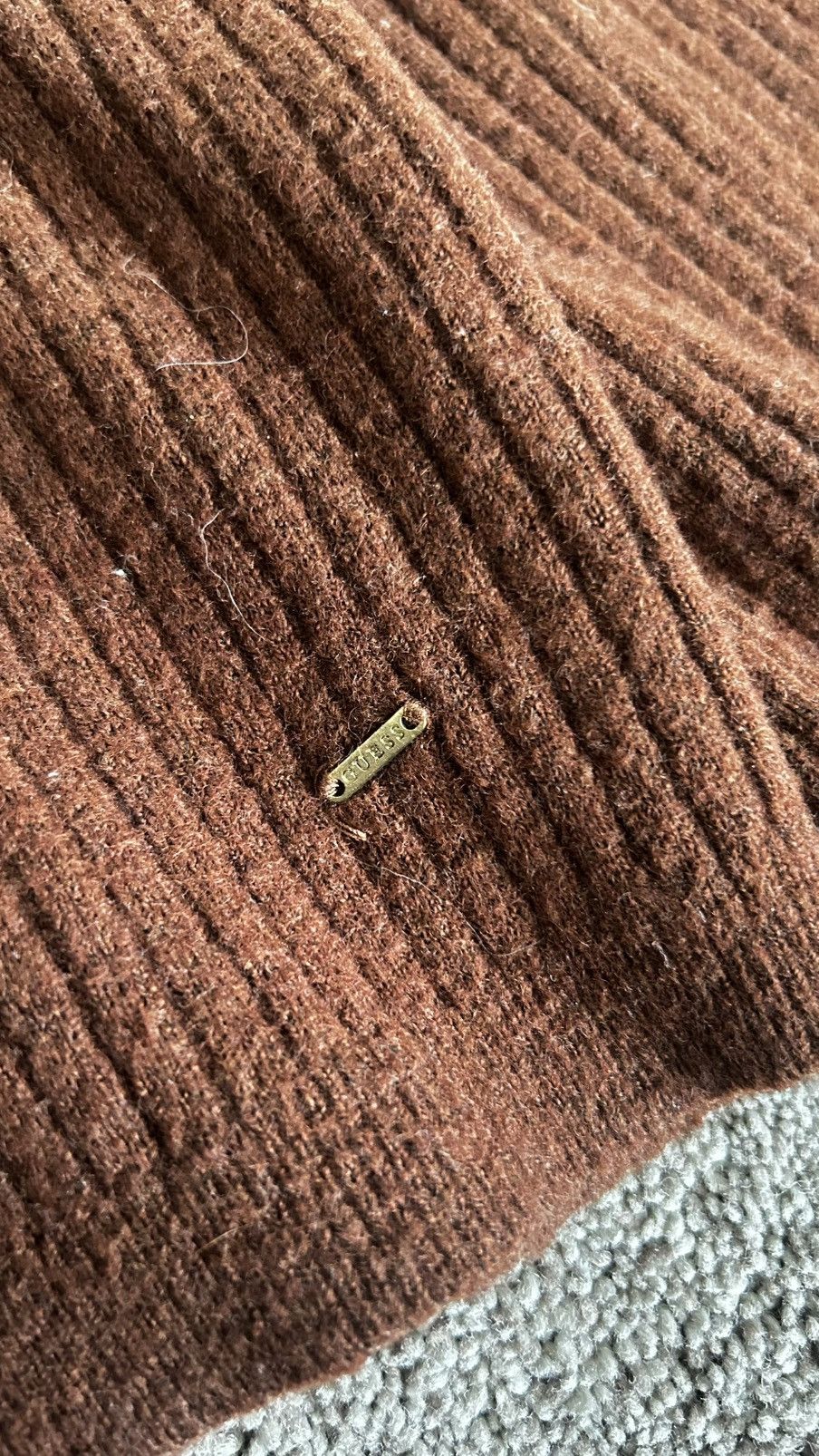 Guess Guess Cozy Brown Cardigan Size XL / US 12-14 / IT 48-50 - 2 Thumbnail