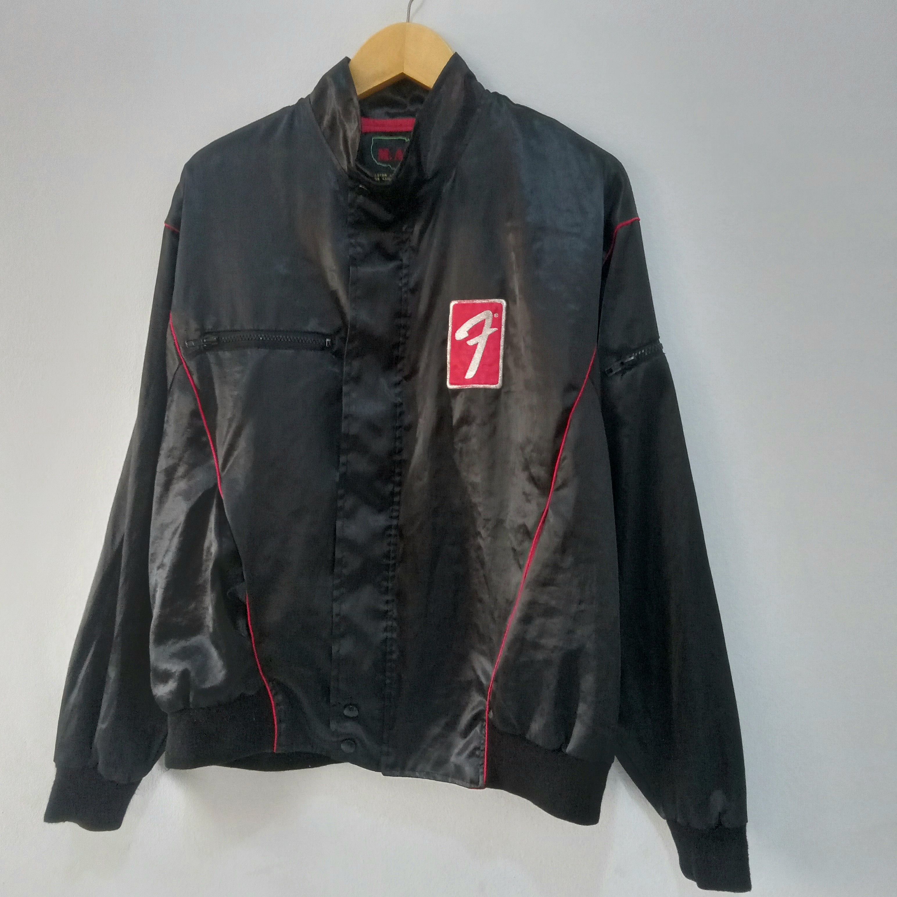 Vintage Vintage 80s Fender bomber jacket Size US XL / EU 56 / 4 - 4 Thumbnail