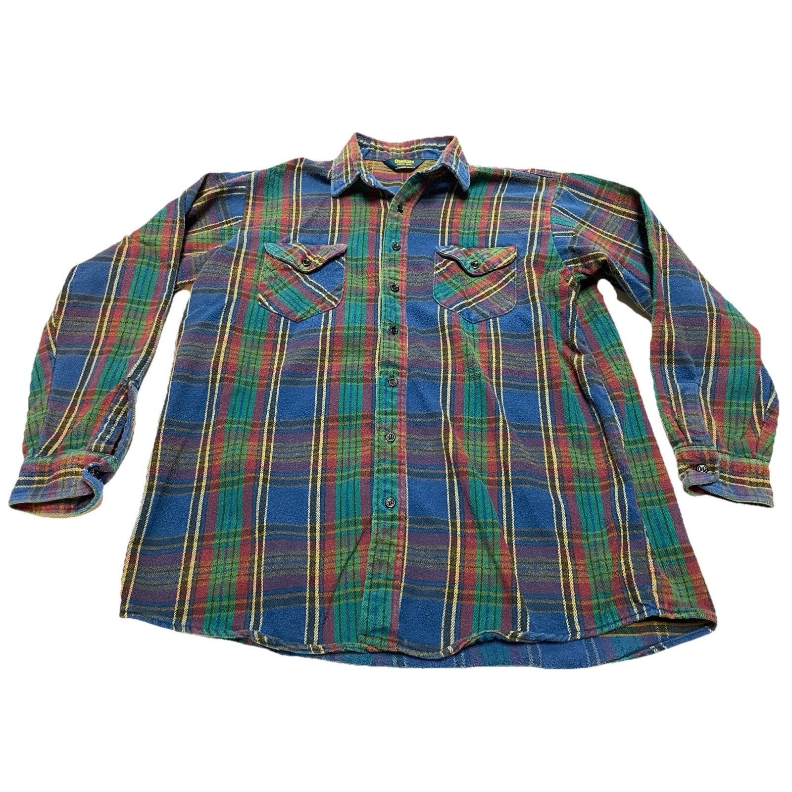 Oshkosh Vtg Oshkosh Mens Size XXL Plaid Flannel Button Long Sleeve Size US XXL / EU 58 / 5 - 1 Thumbnail